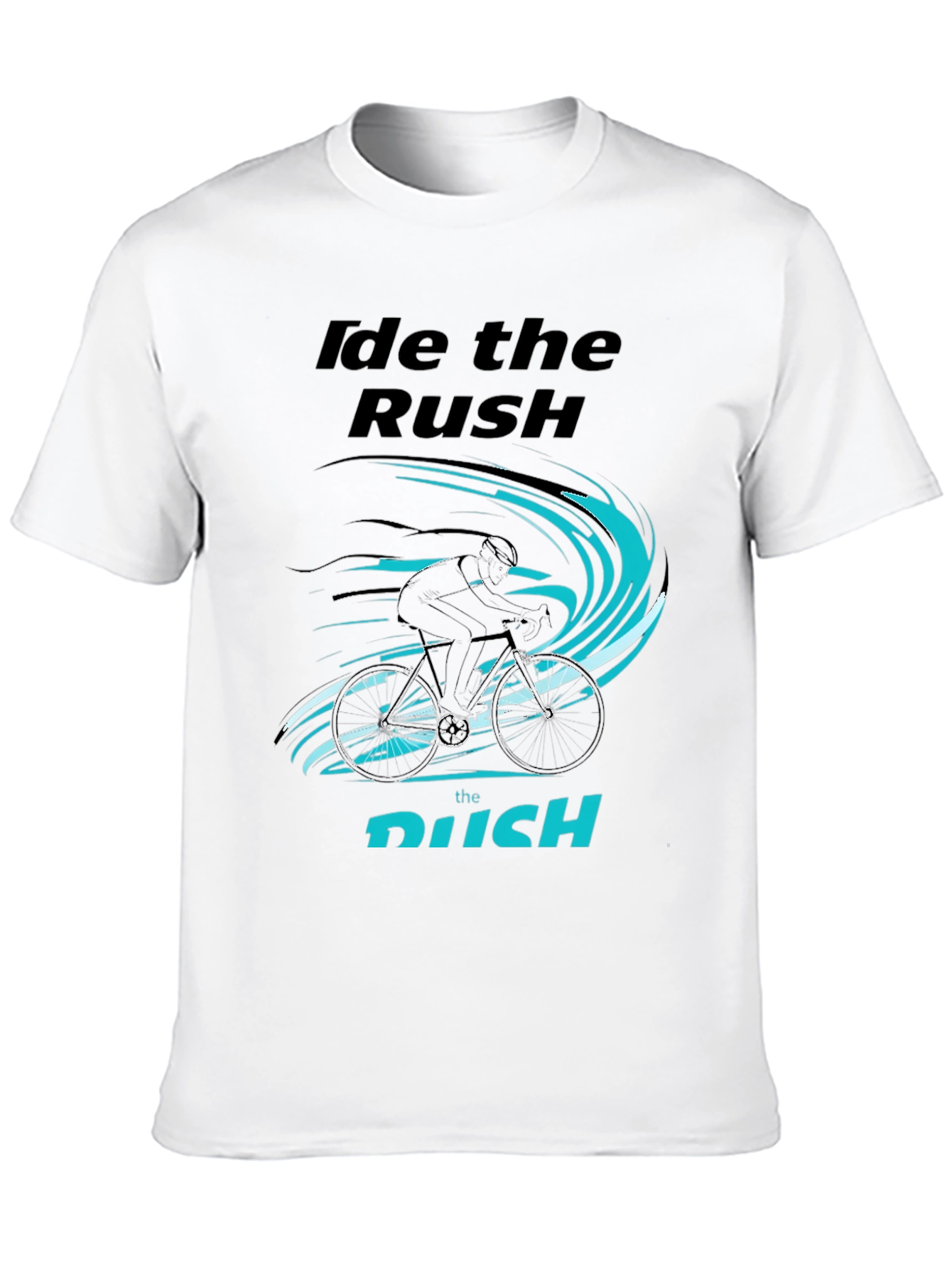 Black Ride the Rush Cycling T-Shirt view 10