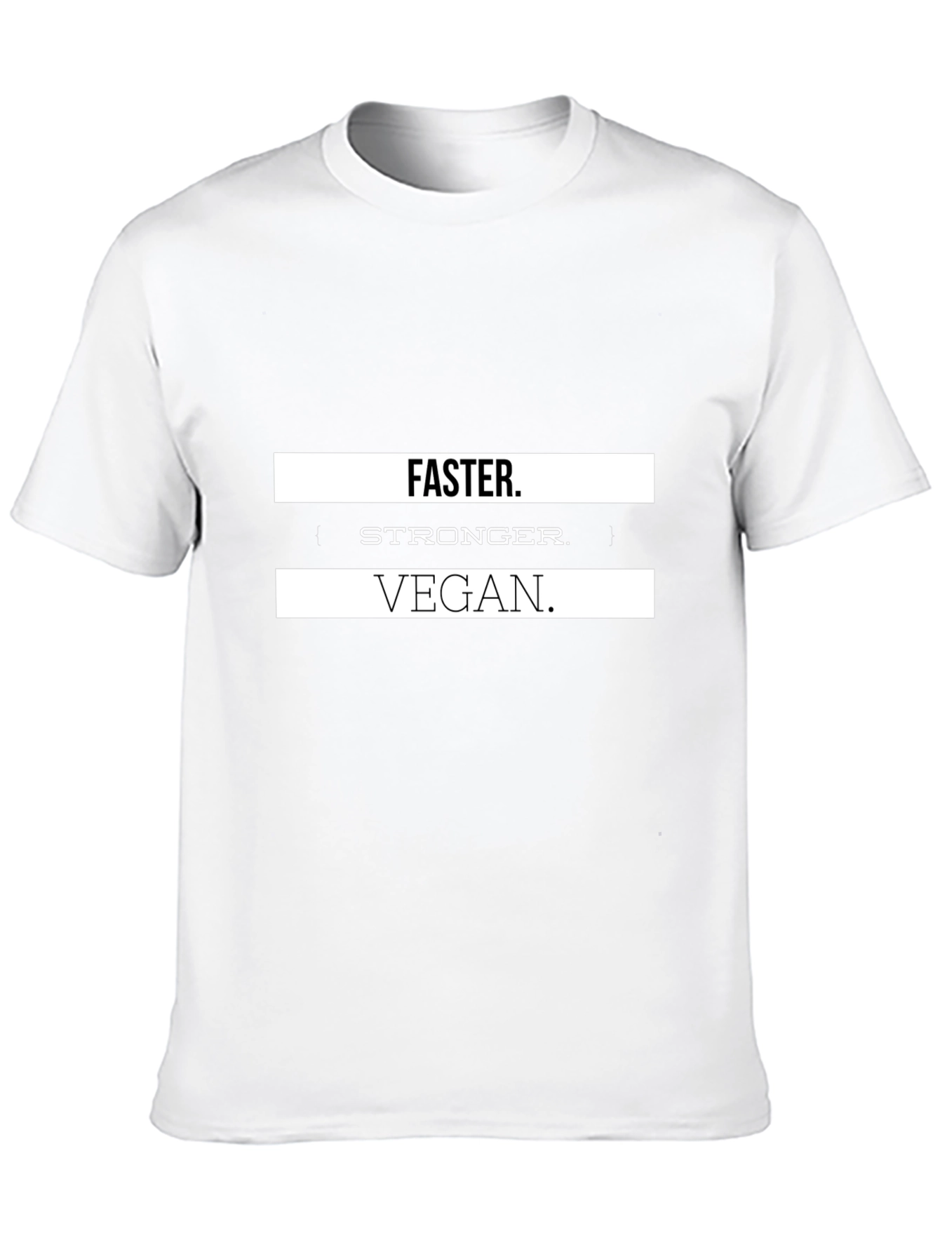 Black Vegan Stronger Faster T-Shirt - Black view 10