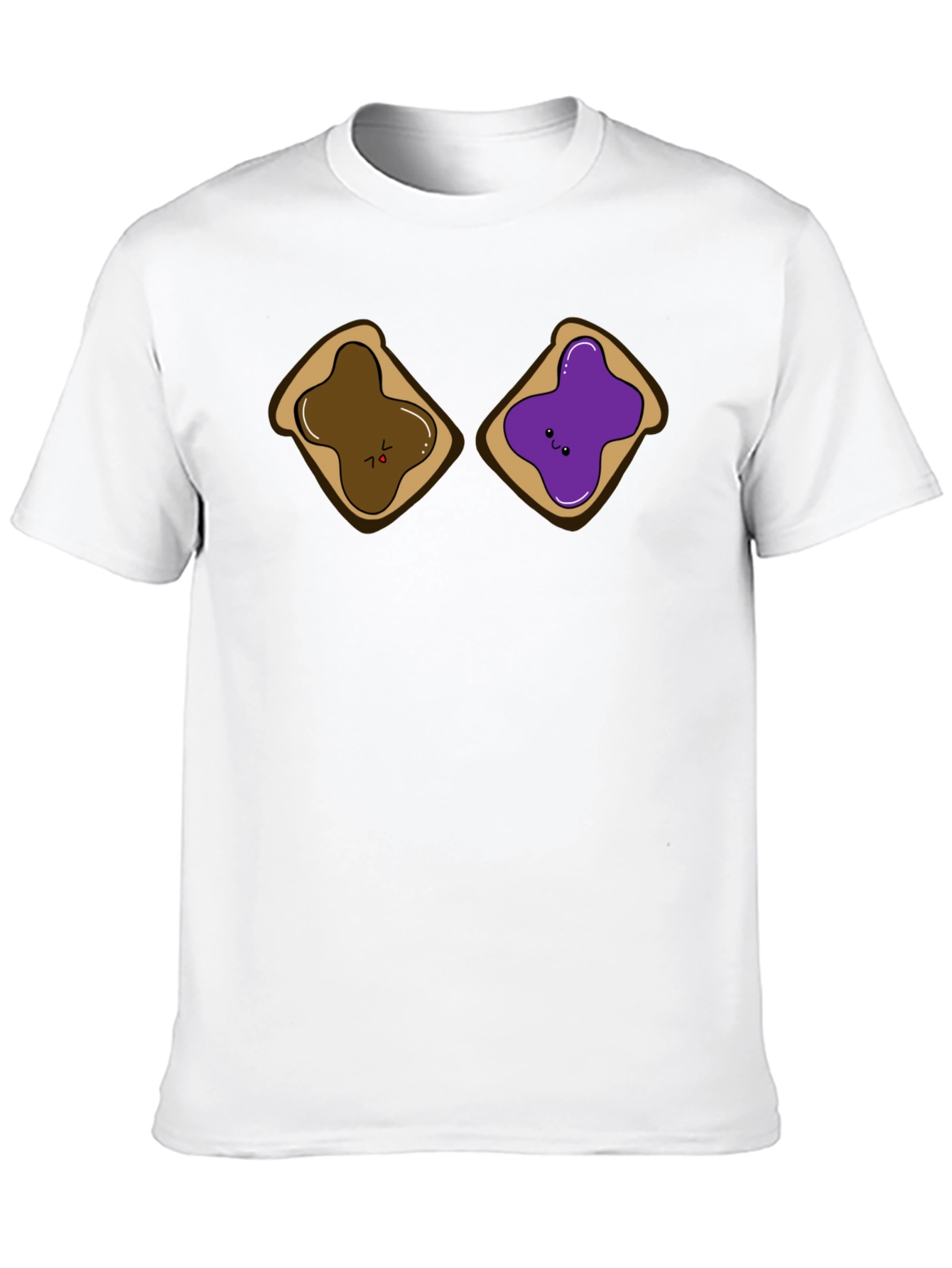 Black PB&J Sandwich Funny Graphic T-Shirt view 10