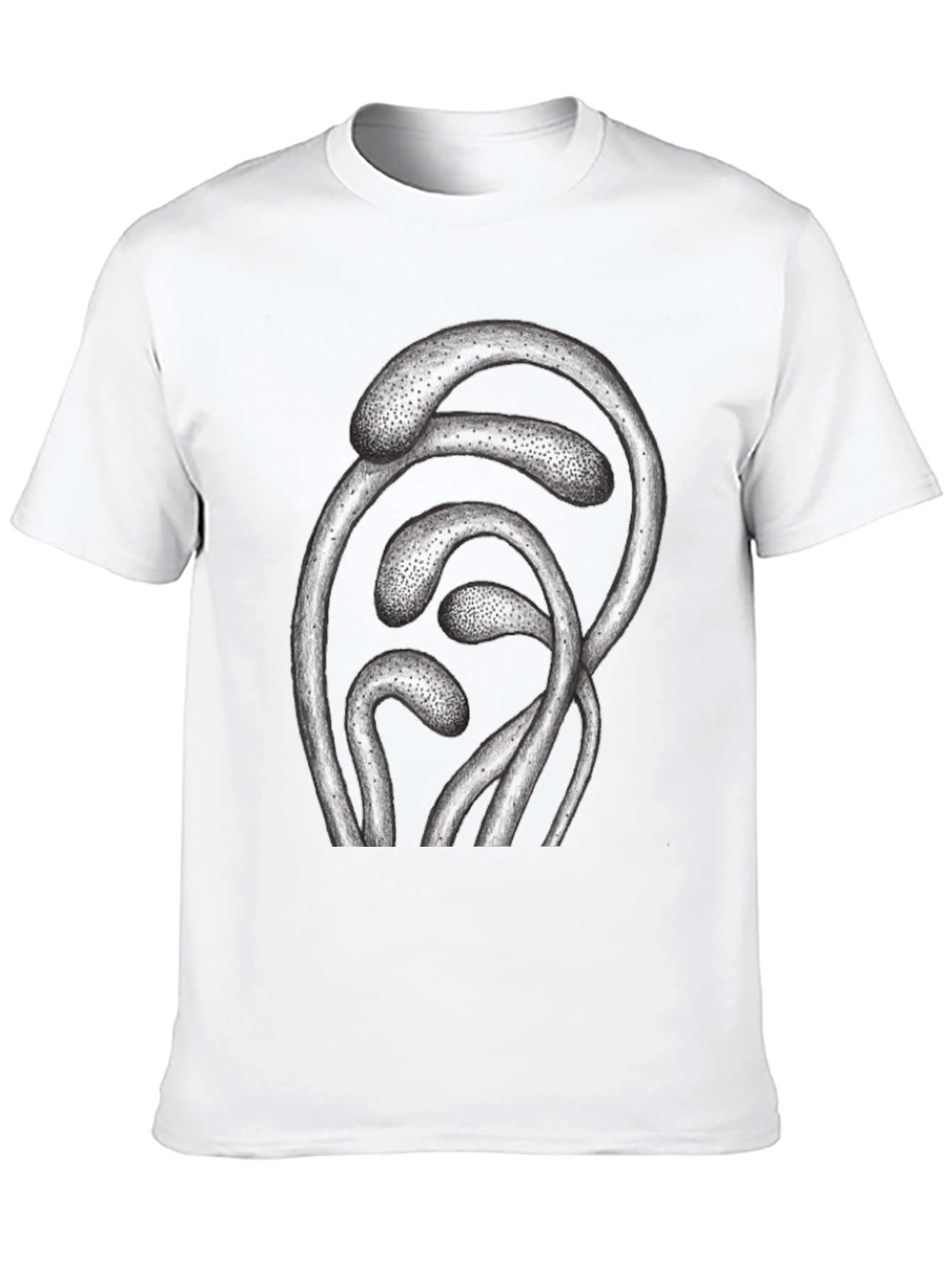 Black Abstract Graphic Print Black T-Shirt view 10