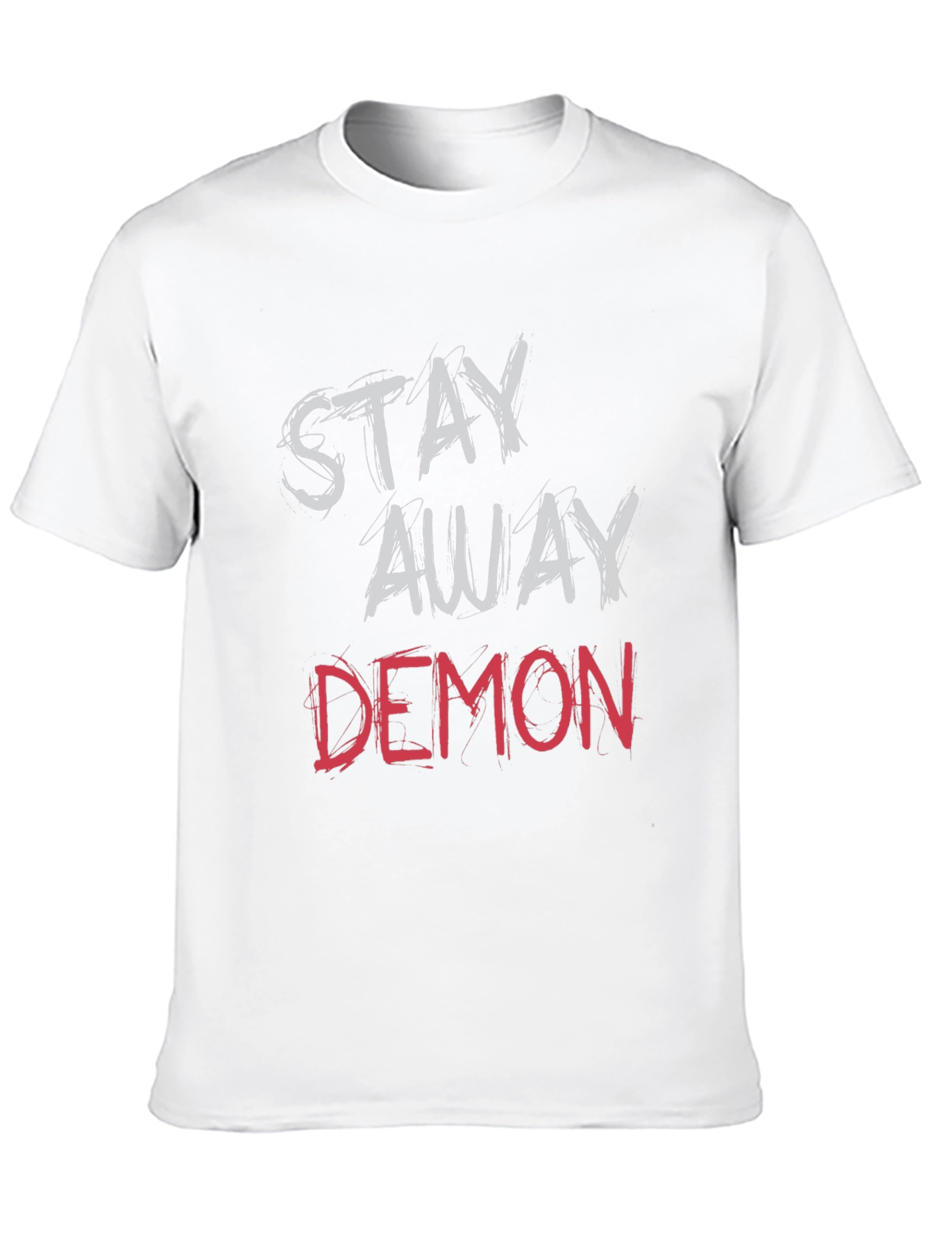 Black Stay Away Demon Graphic Tee - Soft Cotton view 10