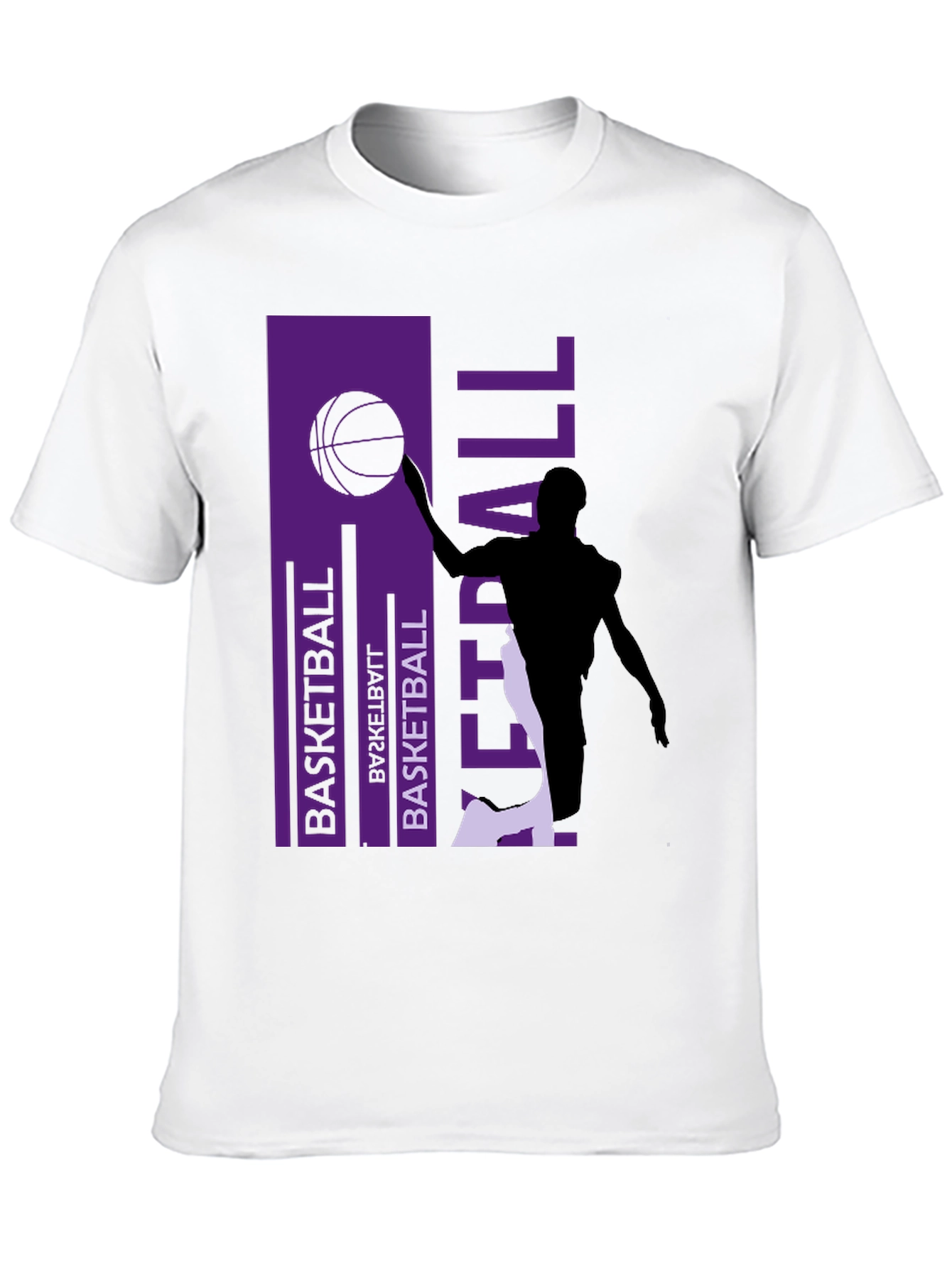 Black Basketball Graphic Print Tee - Stylish Activewear view 10