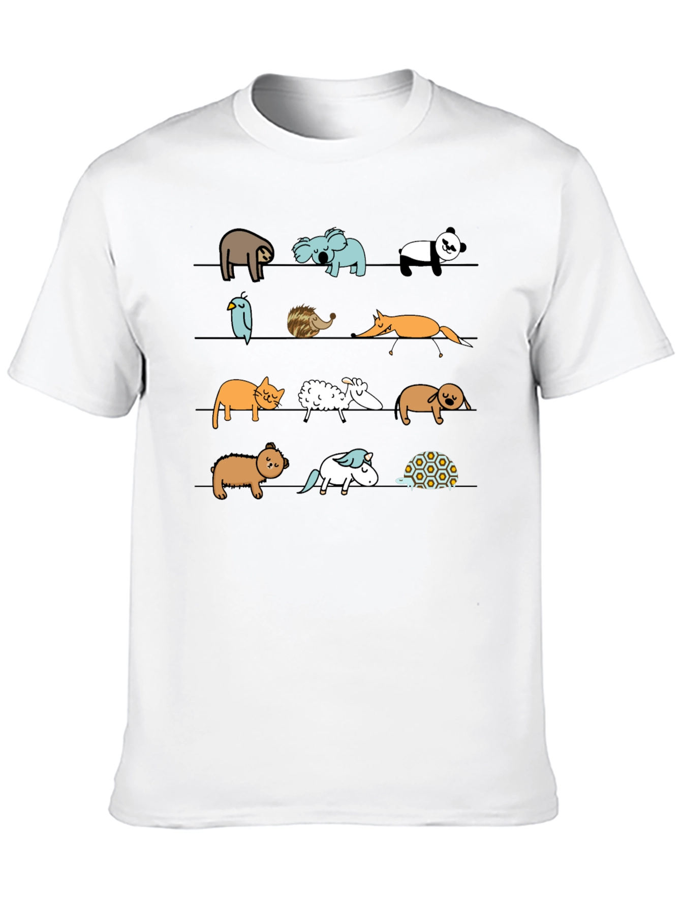 Black Animal Line Up Graphic Tee view 10