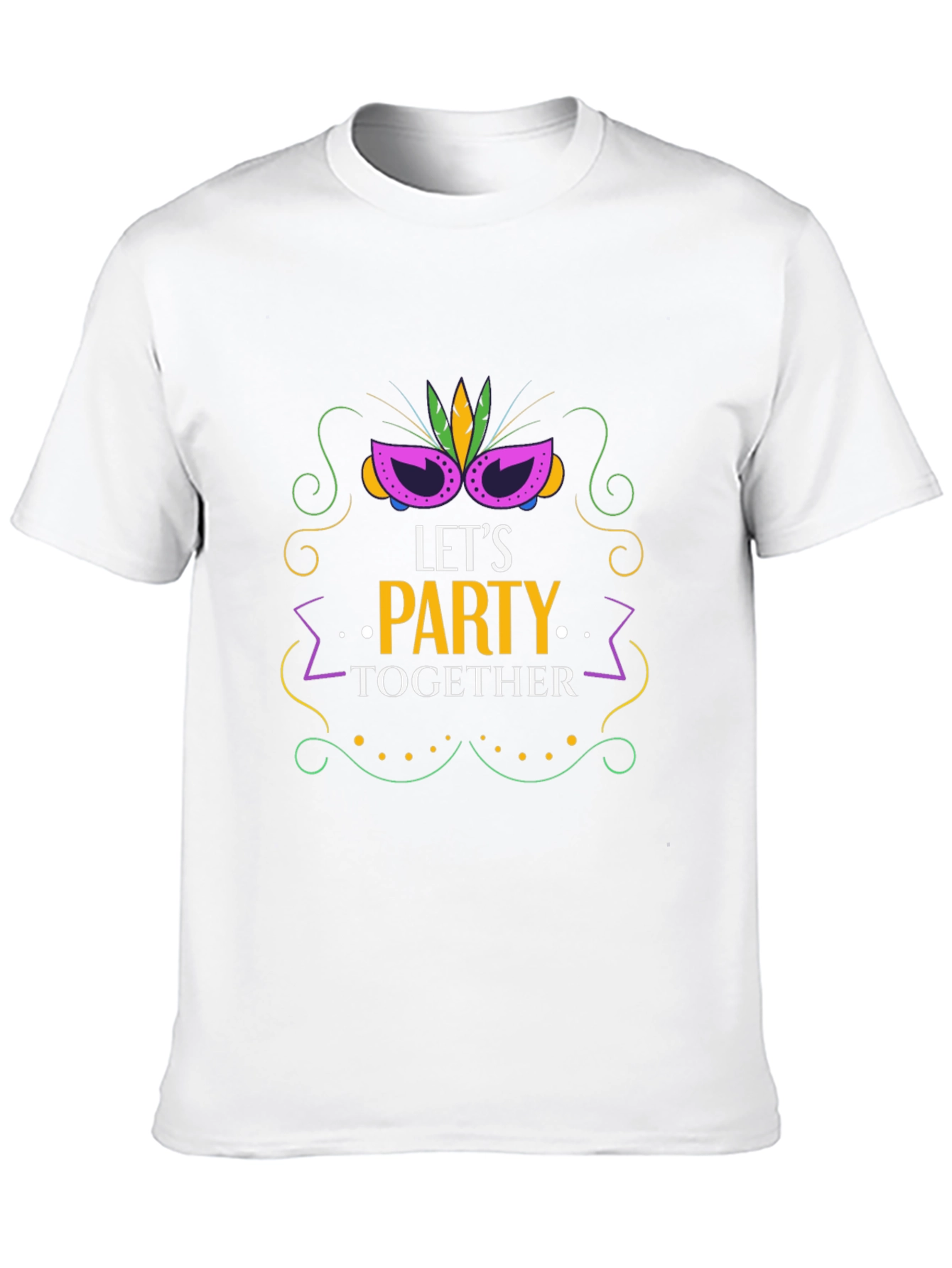 Let's Party Together Black Graphic Tee - 10