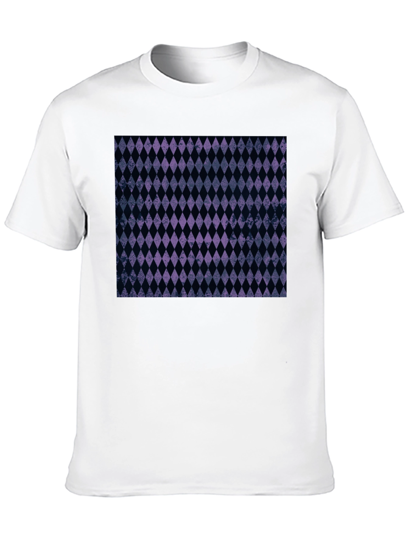 Black Diamond Pattern Black T-Shirt view 10