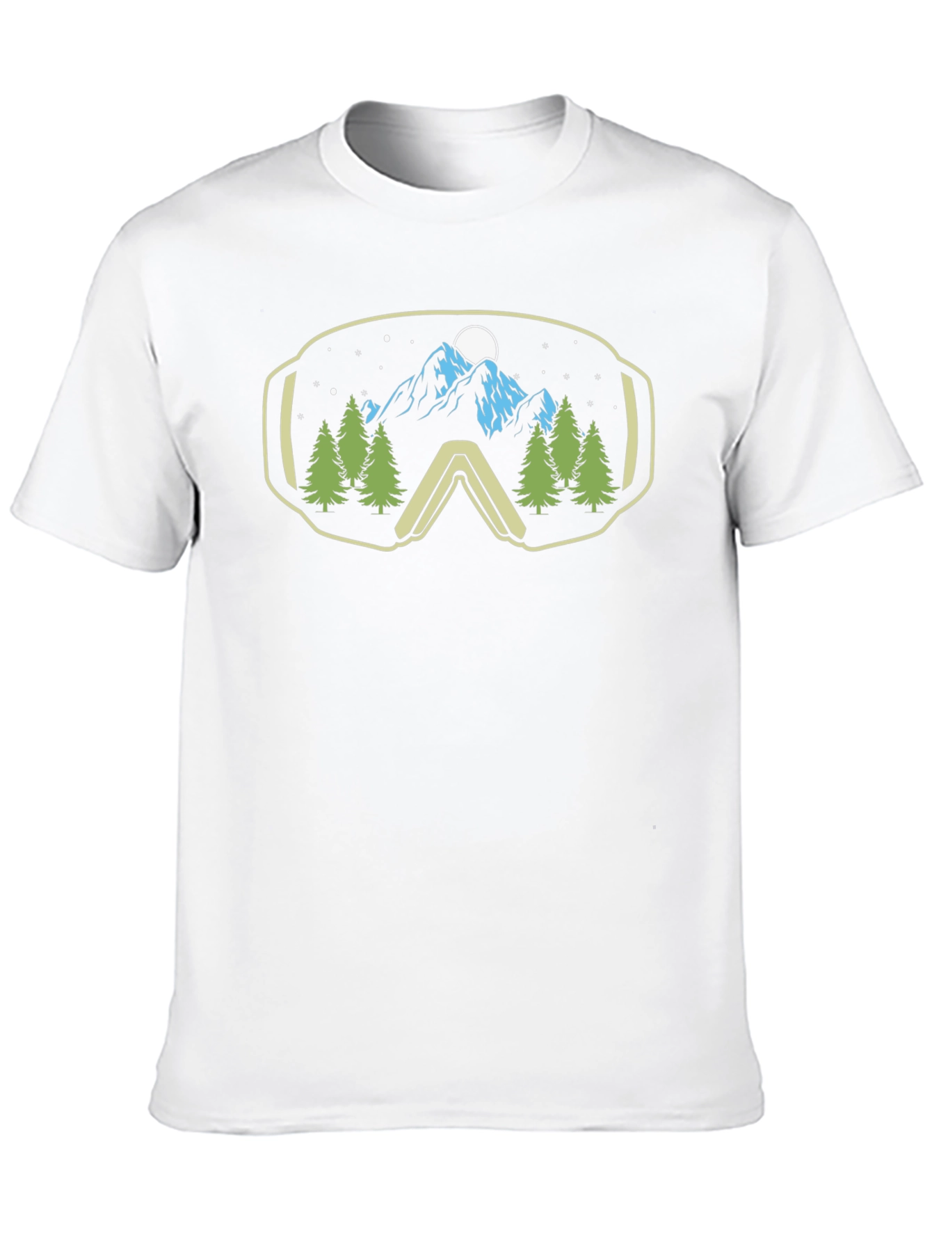 Black Mountain View Ski Goggles Graphic Tee view 10