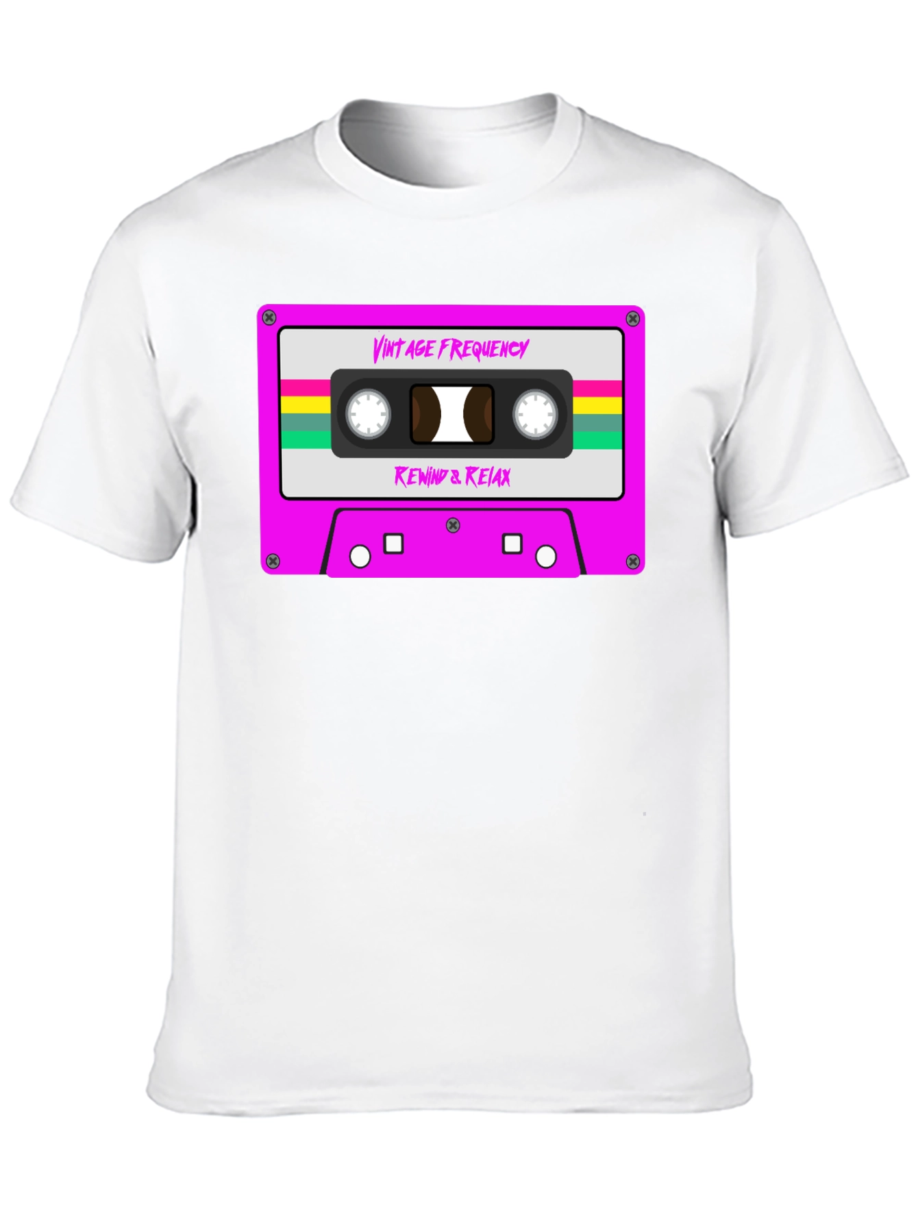 Black Vintage Frequency Cassette Tape Graphic T-Shirt view 10