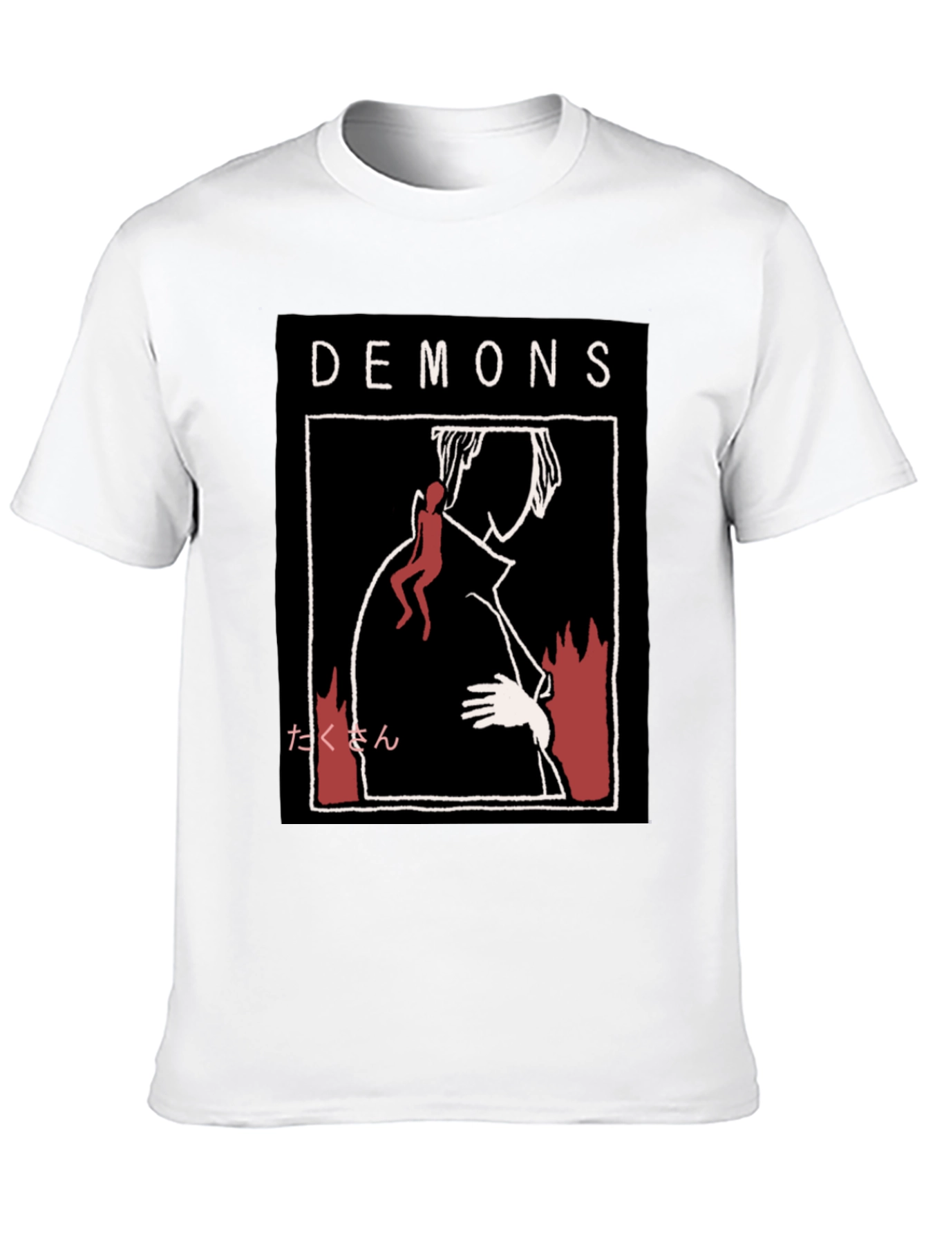 Black Demons Graphic Print T-Shirt view 10