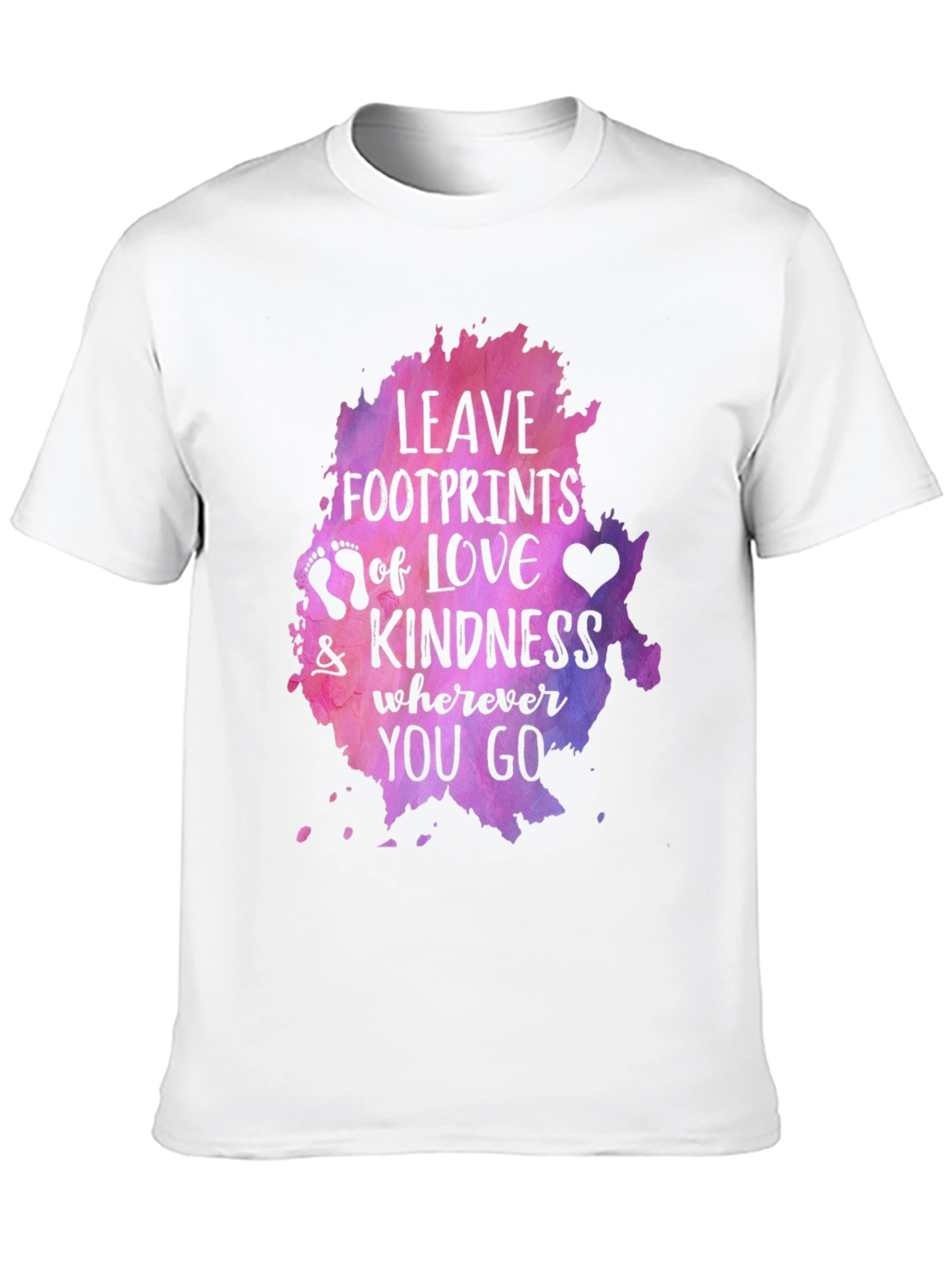 Black Leave Footprints of Love Kindness Graphic Tee - Black view 10