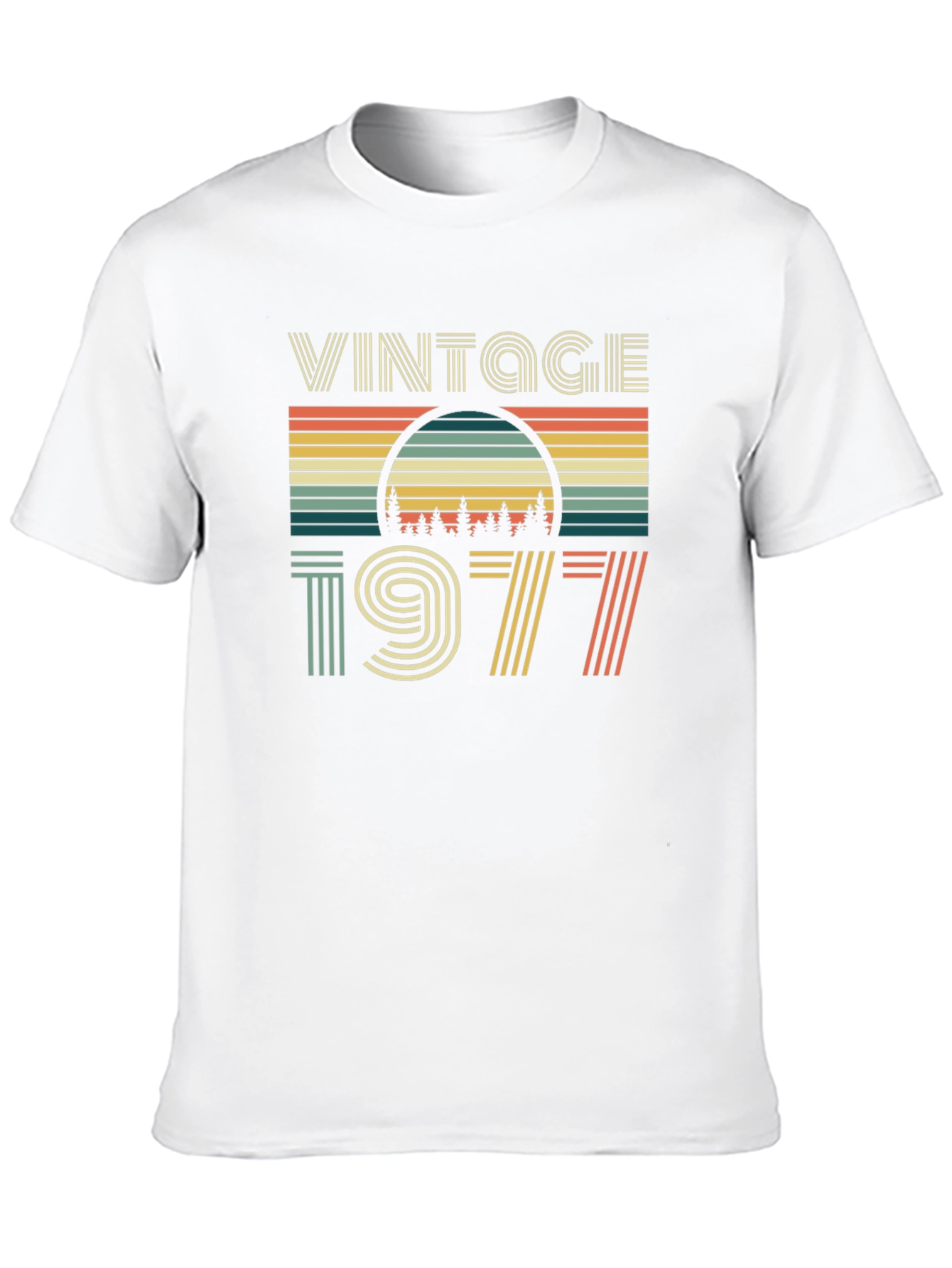 Black Vintage 1977 Graphic Tee - Retro Birthday Shirt view 10