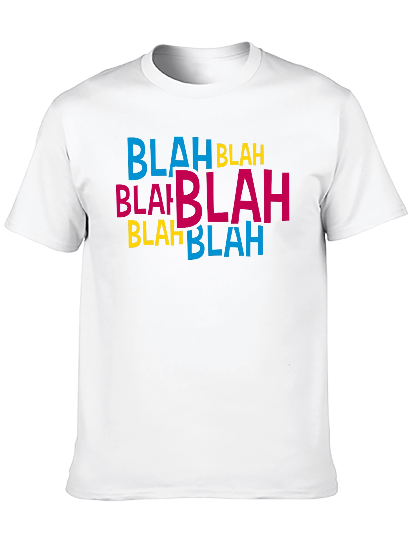 Black Blah Blah Graphic Print Black T-Shirt view 10