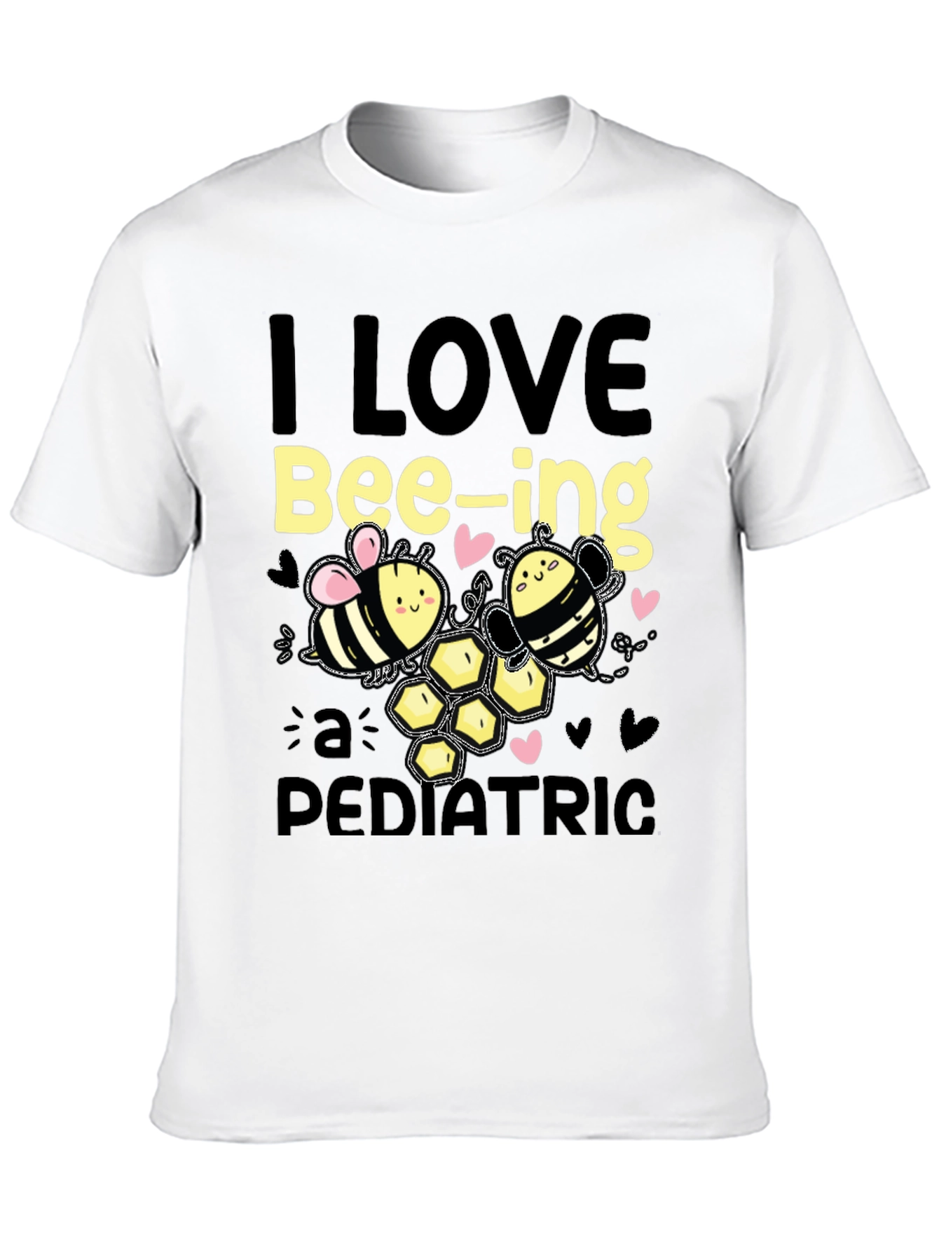 Black I Love Bee-ing a Pediatric T-Shirt view 10