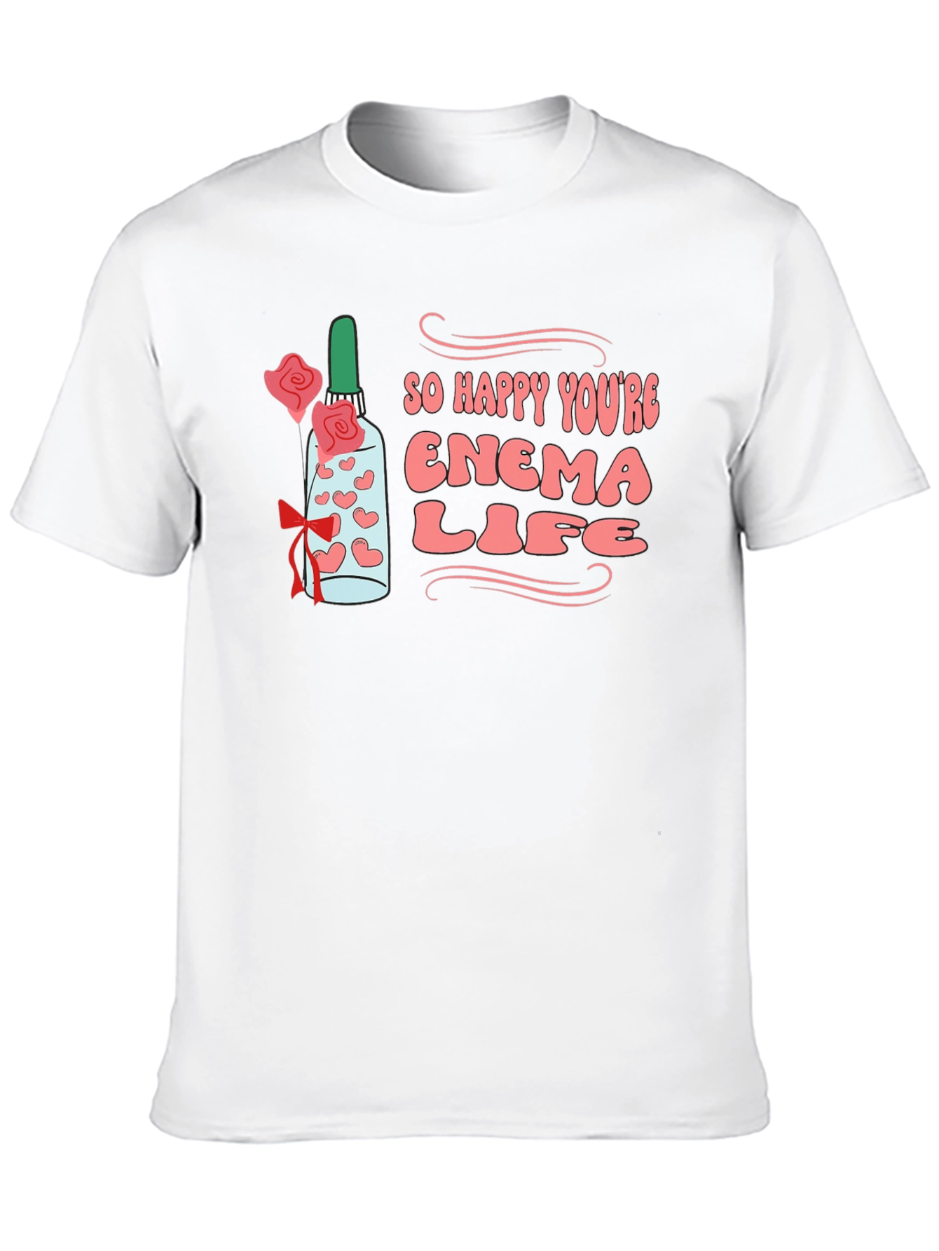 Black Enema Life Graphic Tee - Funny Adult Humor T-Shirt view 10