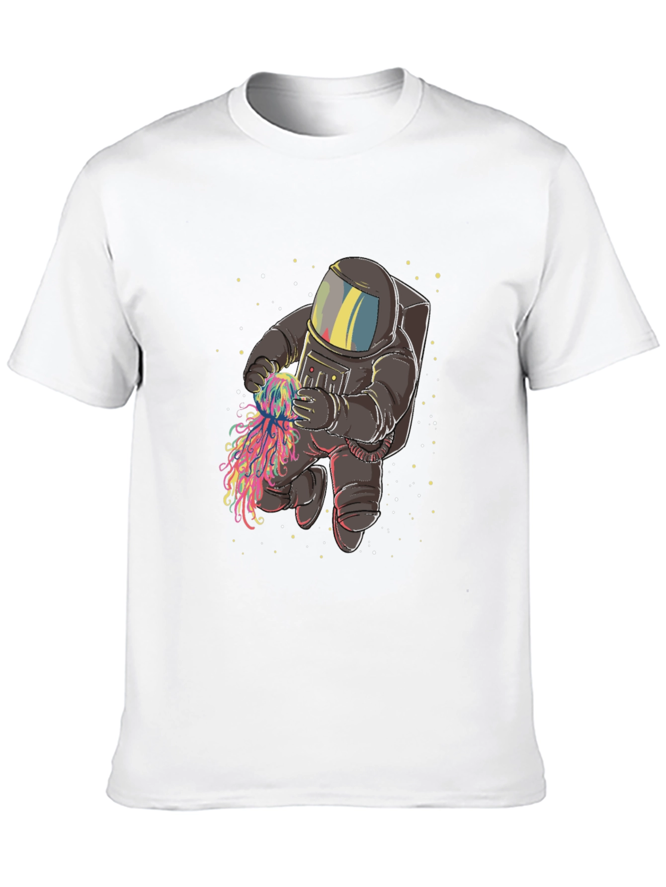 Black Astronaut and Jellyfish Graphic Tee view 10