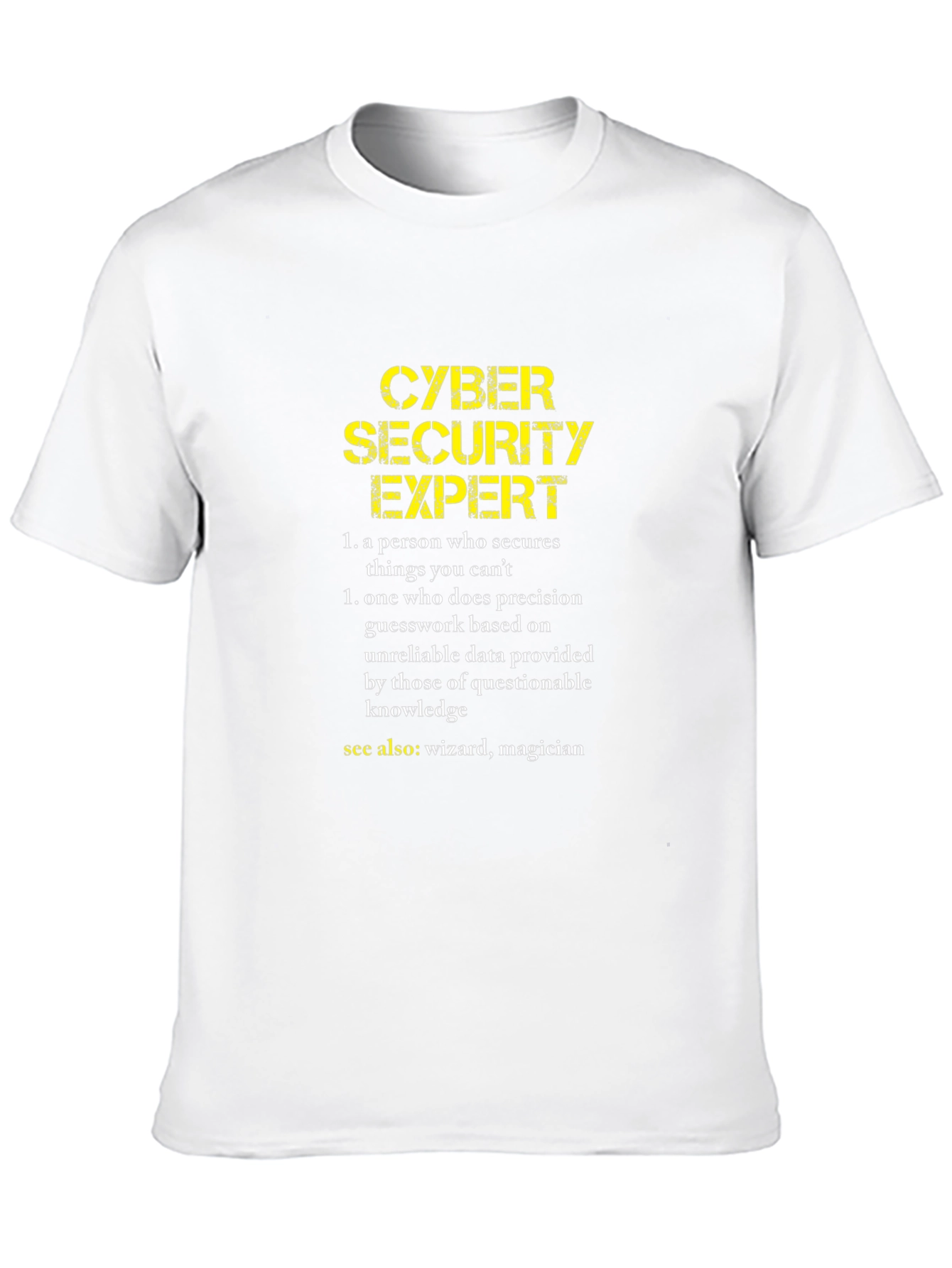 Black Cyber Security Expert Funny T-Shirt view 10