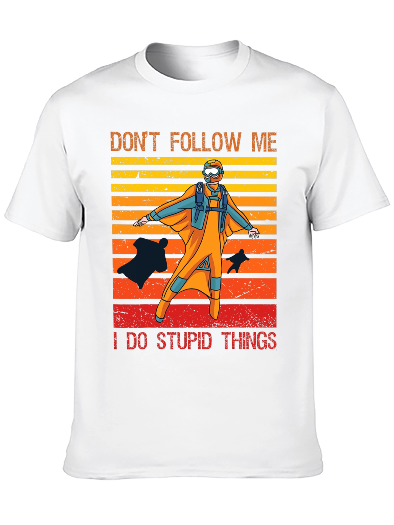 Black Don't Follow Me Parachute T-Shirt view 10
