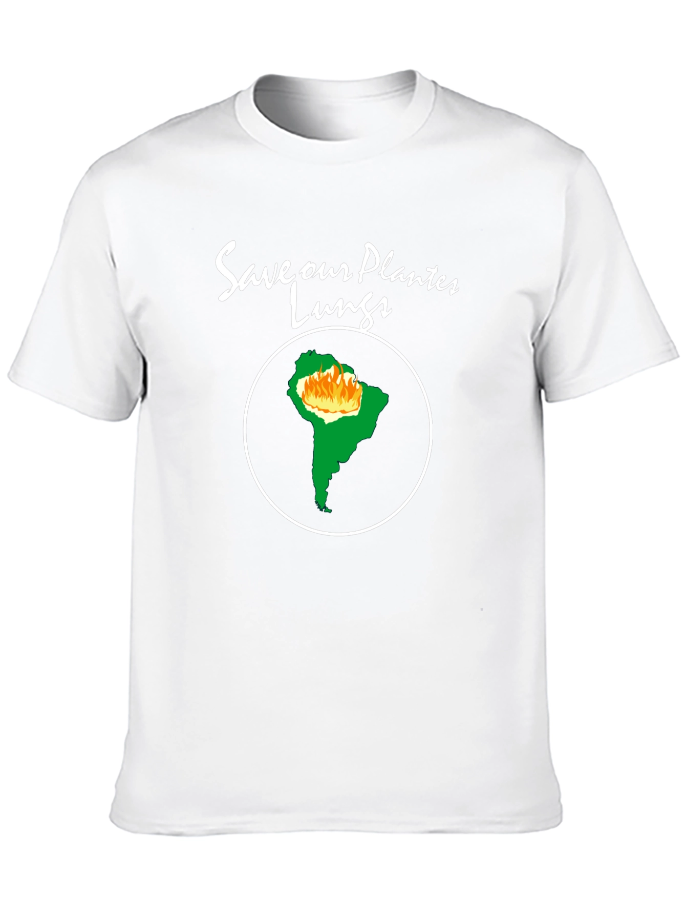 Black Save Our Planet's Lungs T-Shirt - Amazon Rainforest view 10