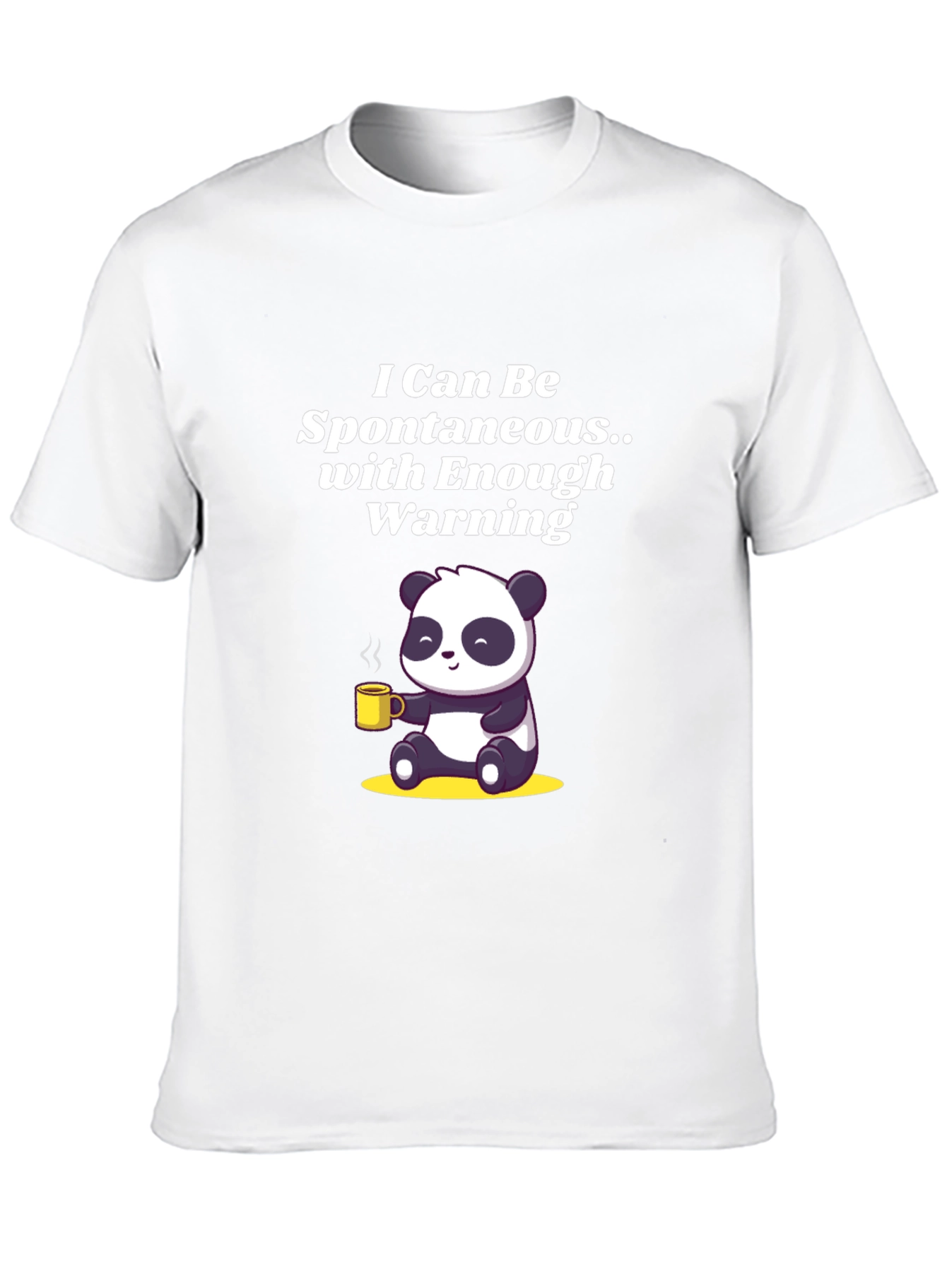 Black Funny Panda T-Shirt: I Can Be Spontaneous view 10