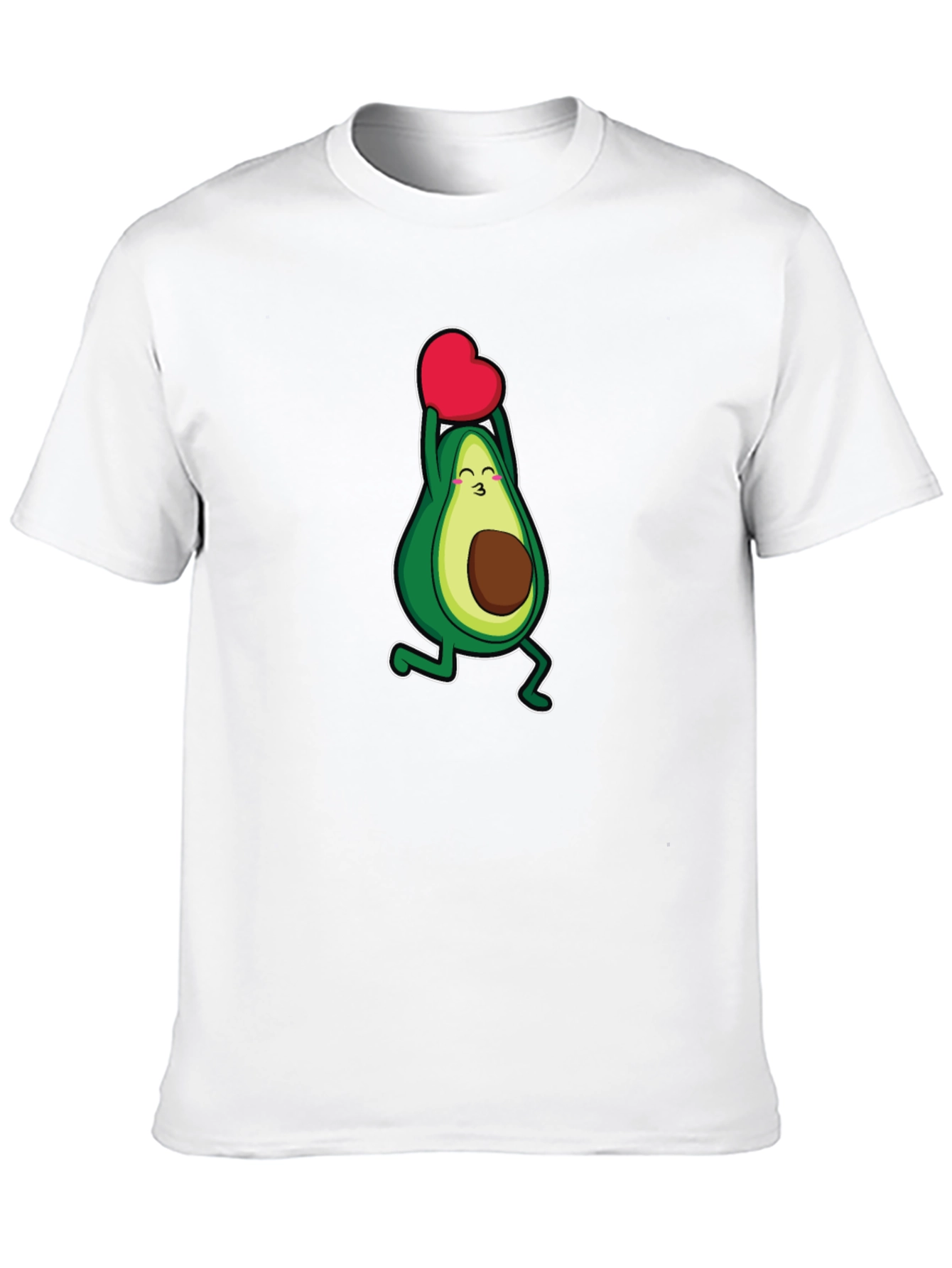 Black Avocado Heart T-Shirt - Cute Graphic Tee view 10