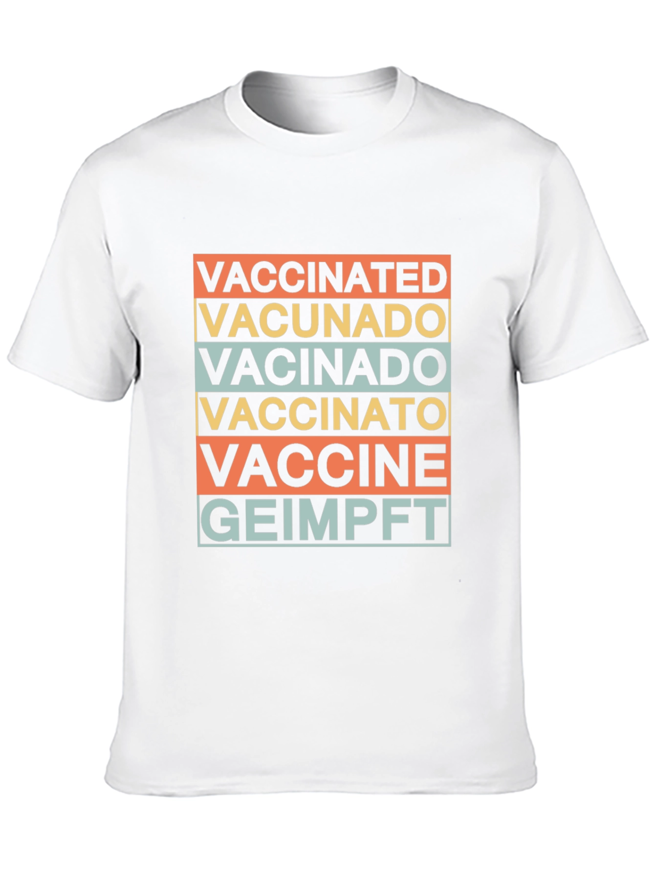 Black Vaccinated Languages Graphic T-Shirt - Stylish Comfort view 10