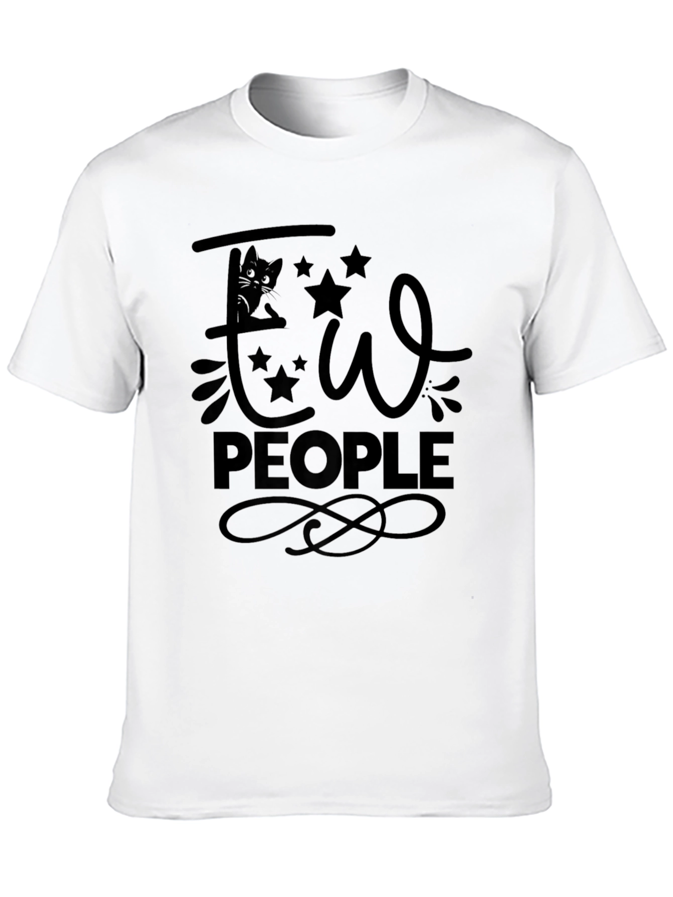 Black Ew People Black Cat Graphic Tee view 10