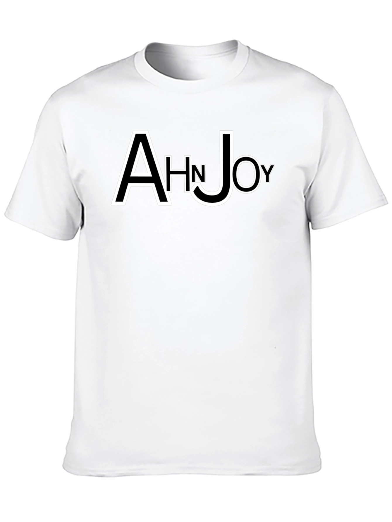 Black Ahn Joy Black T-Shirt with Unique Lettering view 10