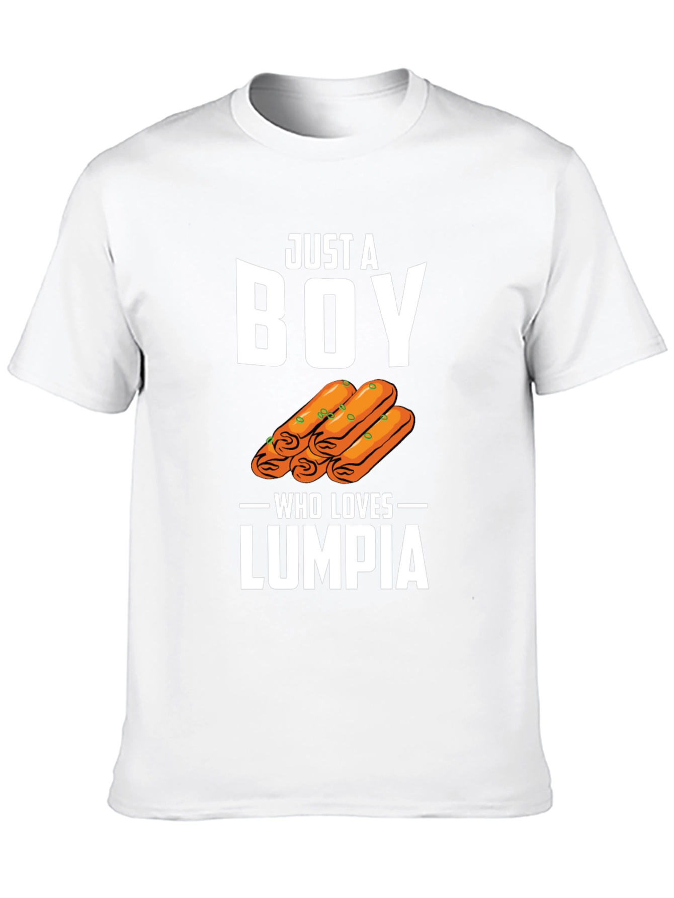 Black Just a Boy Who Loves Lumpia T-Shirt view 10