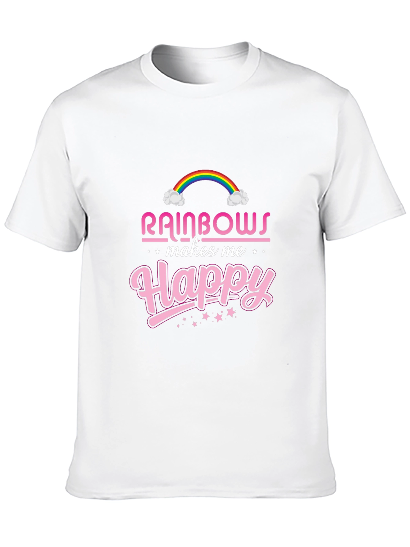 Black Rainbows Make Me Happy Graphic Tee view 10