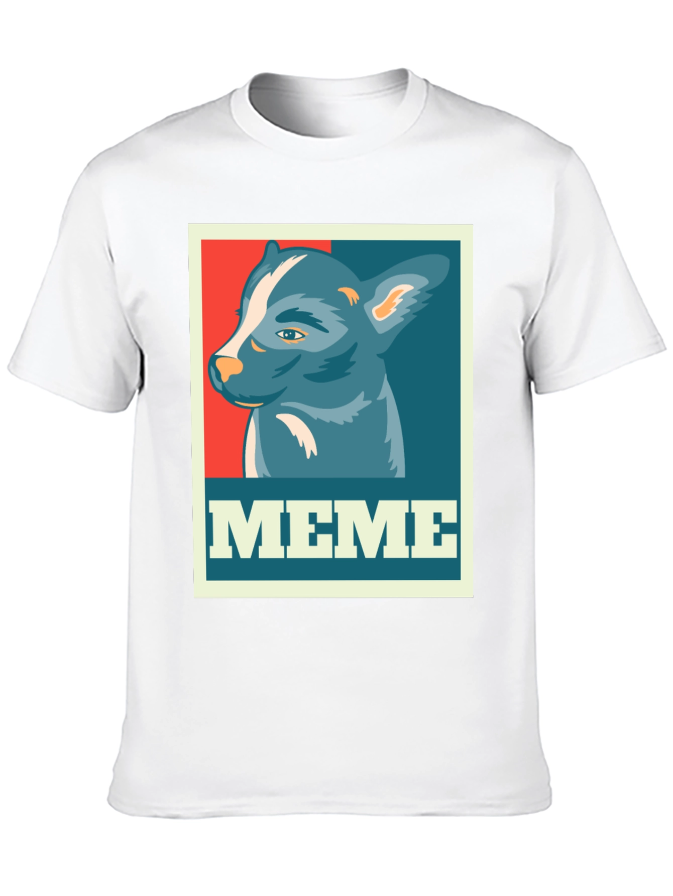 Black Meme Dog Graphic Tee - Black Cotton T-Shirt view 10