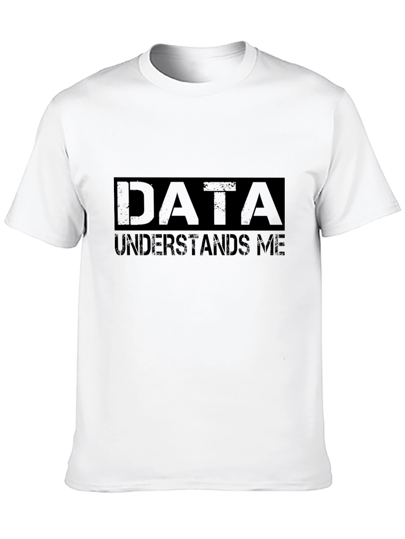 Black Data Understands Me T-Shirt - Black Cotton Tee view 10