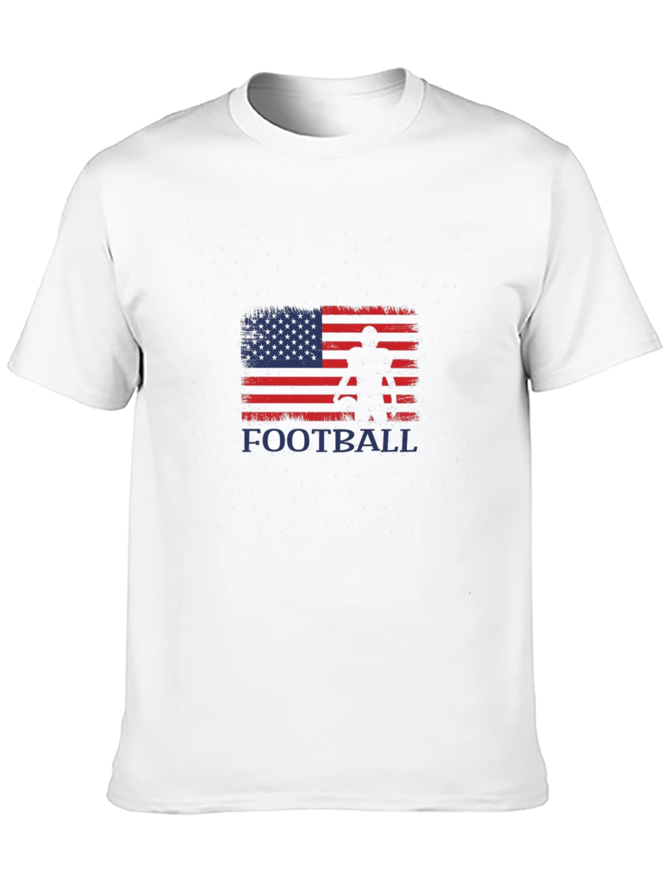 Black American Football Graphic T-Shirt view 10