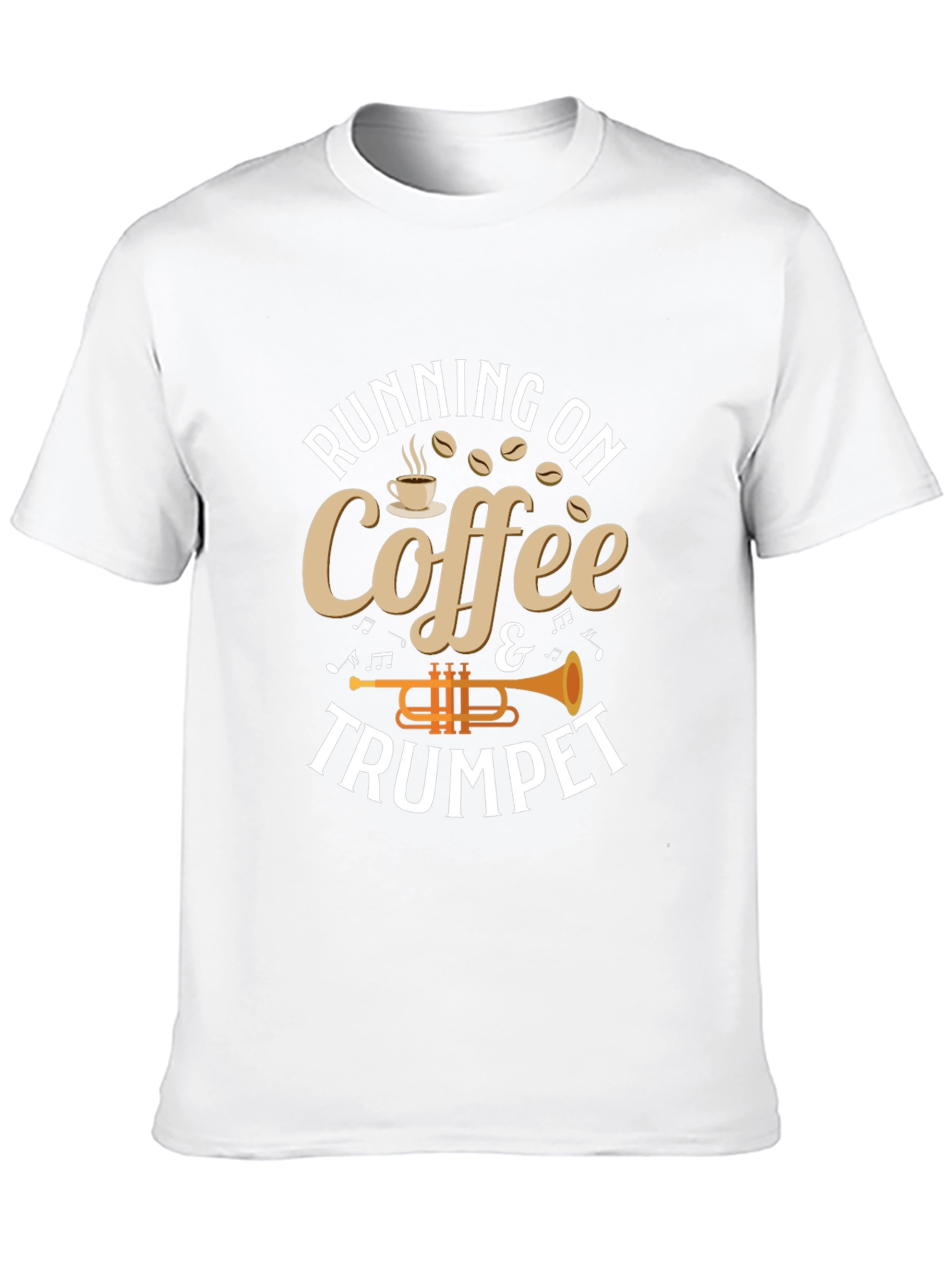 Black Coffee & Trumpet T-Shirt - Musician Gift view 10