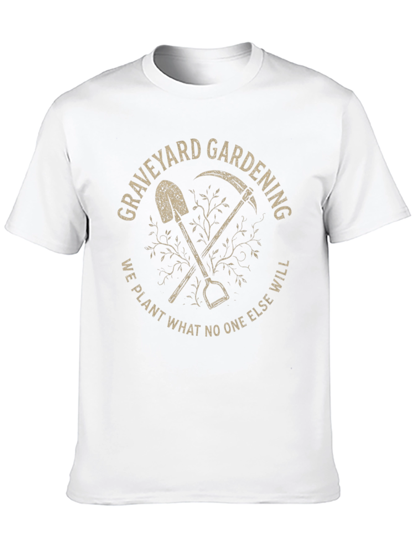Black Graveyard Gardening Graphic Tee - Spooky Humor T-Shirt view 10