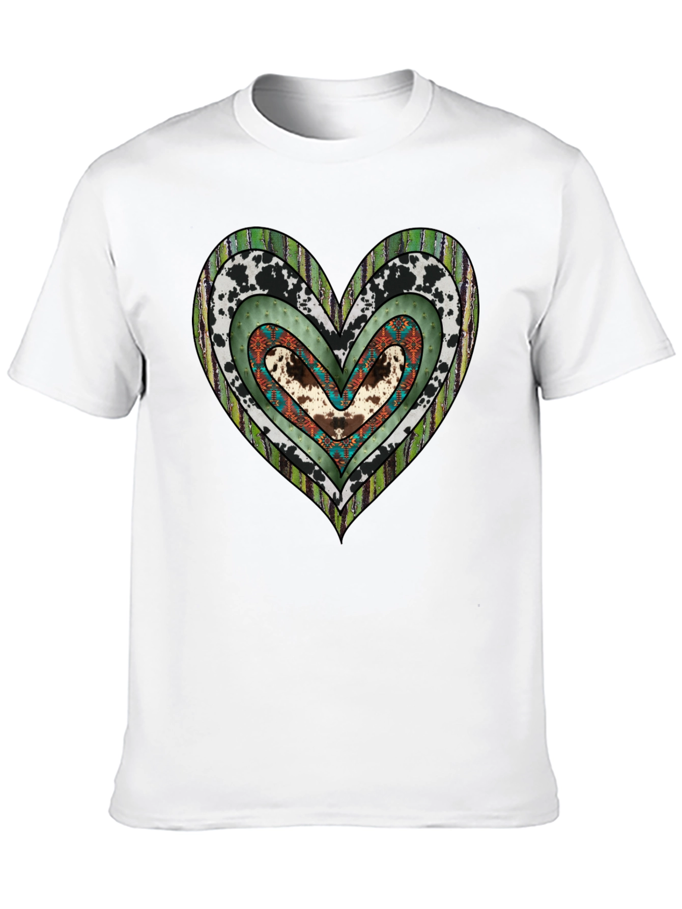 Black Heart Graphic T-Shirt - Casual Black Tee view 10