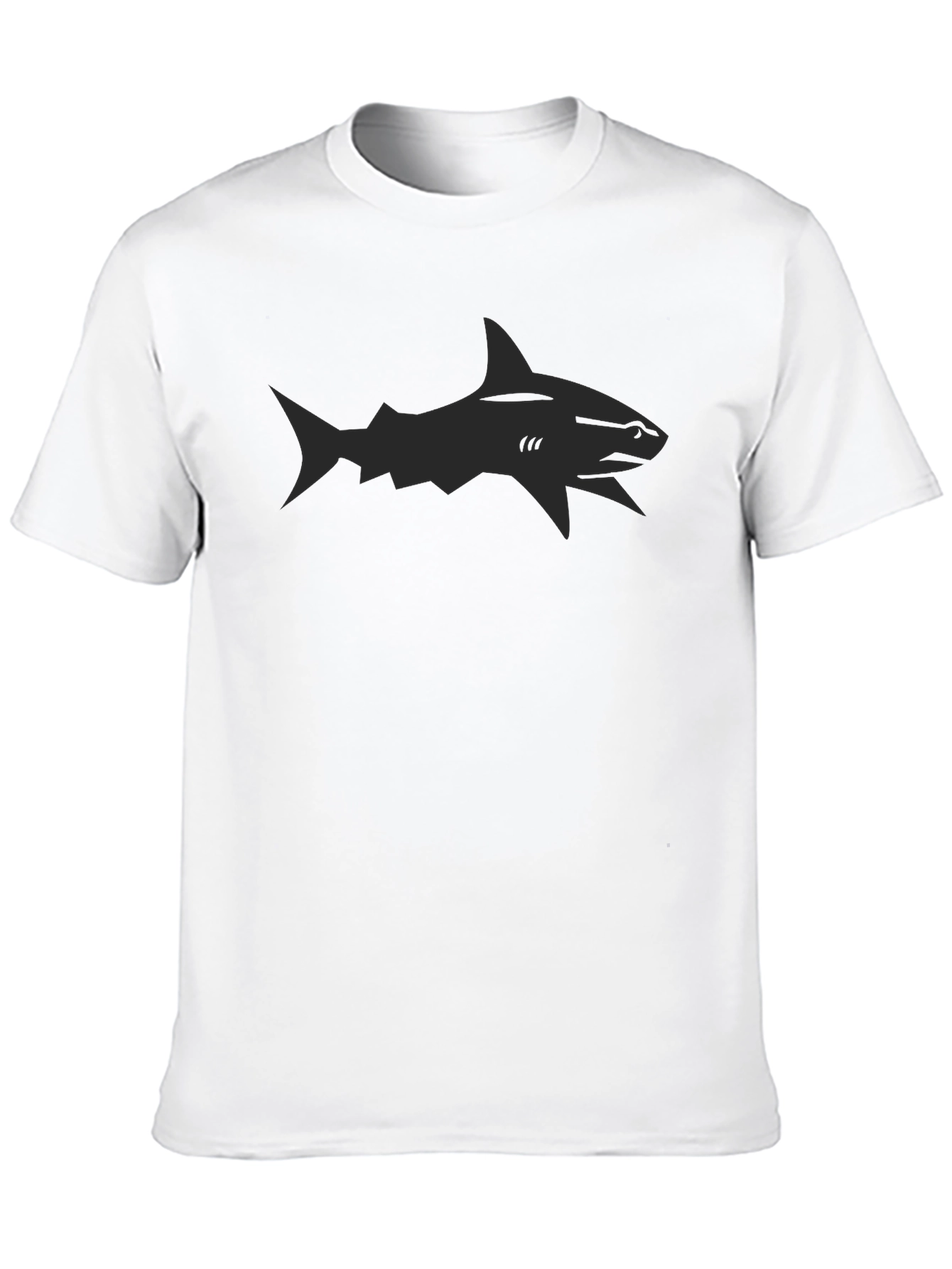 Black Cool Shark Graphic Black T-Shirt view 10