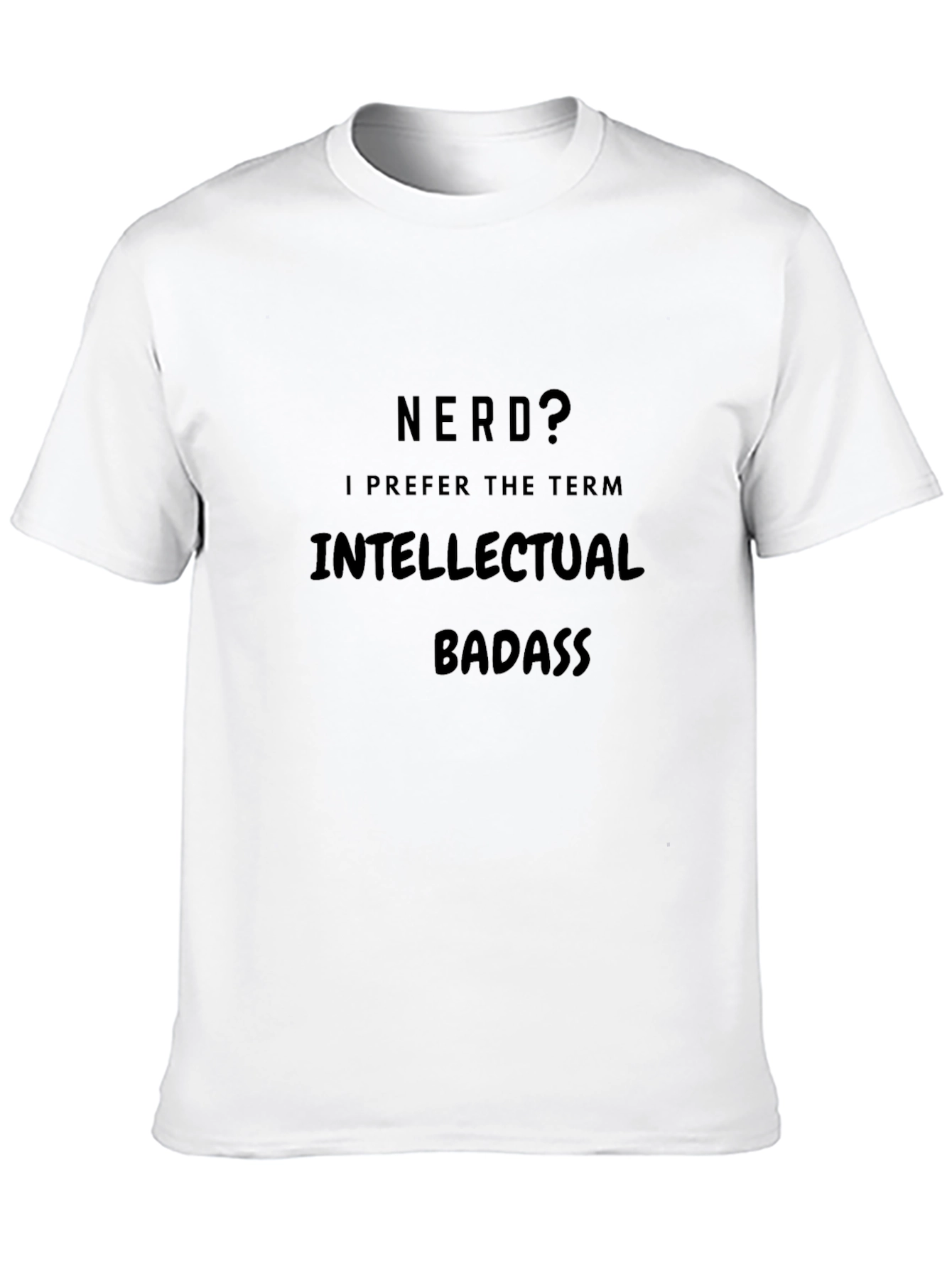 Black Nerd? Intellectual Badass Graphic Tee - Black view 10