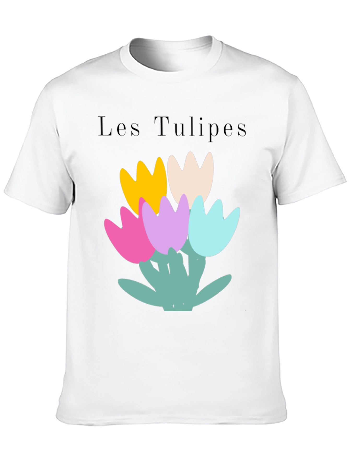 Black Les Tulipes Graphic Tee - Stylish Casual Wear view 10