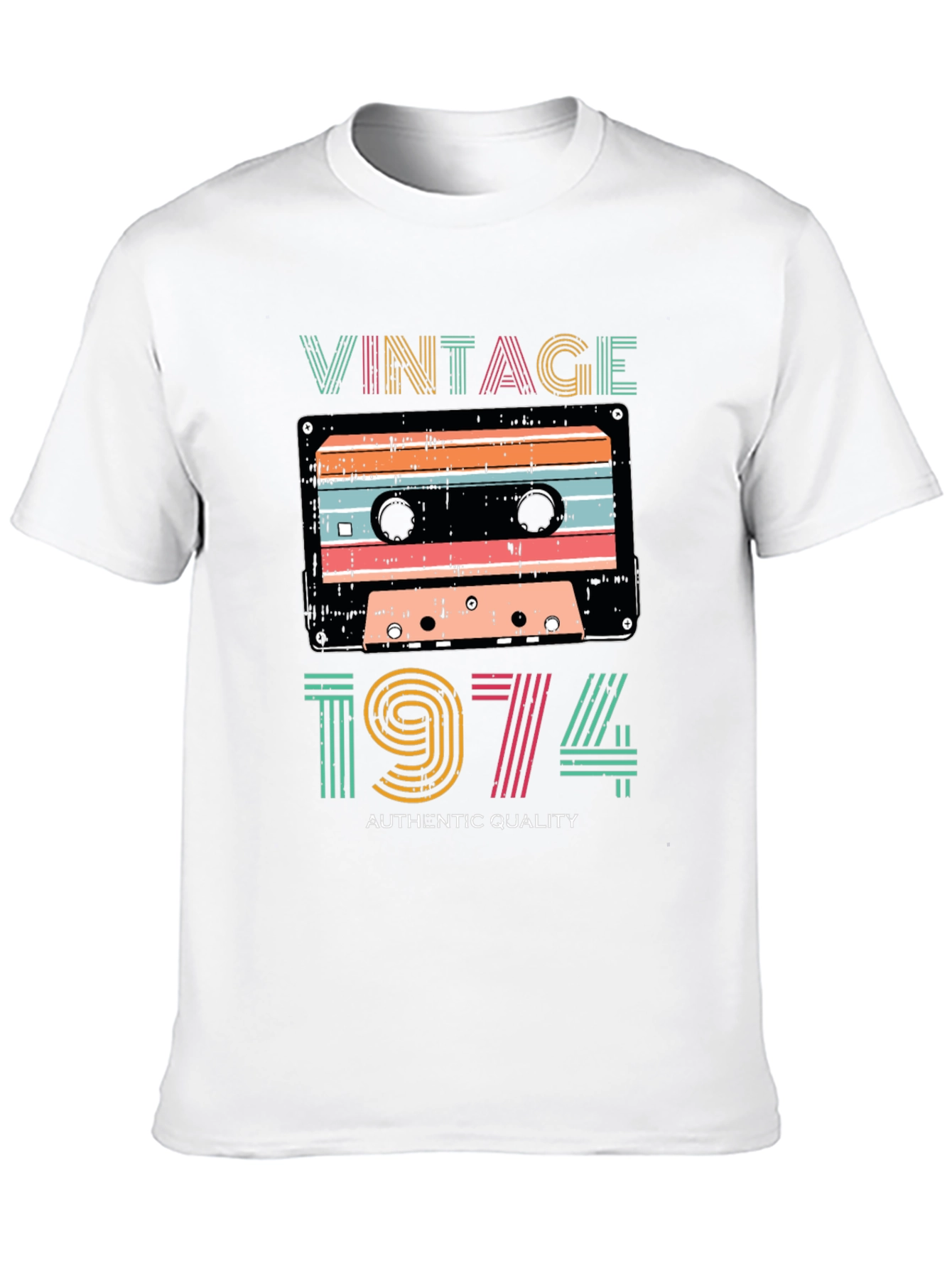Black Vintage 1974 Cassette Tape Graphic Tee view 10