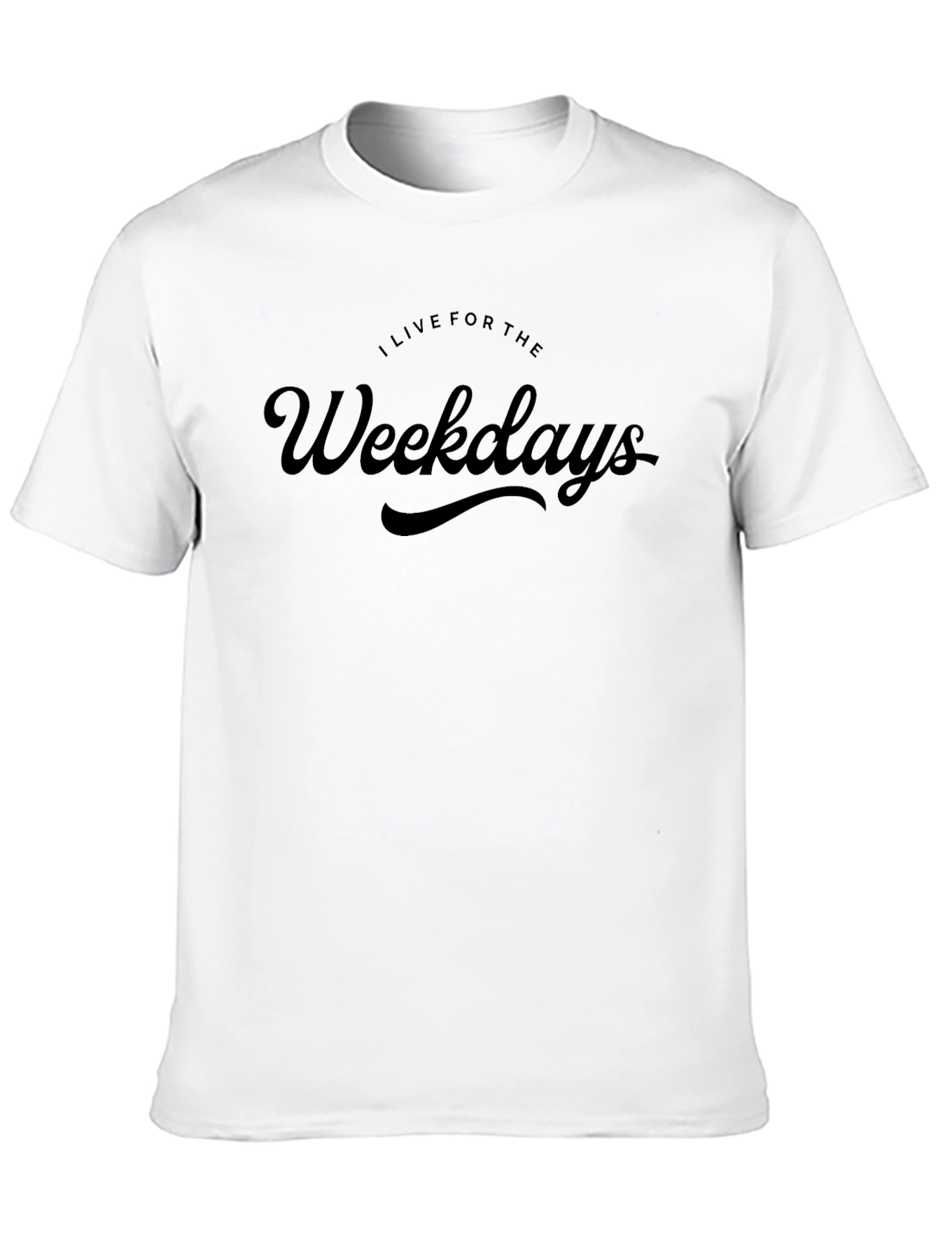 Black I Live for the Weekdays Graphic Tee view 10