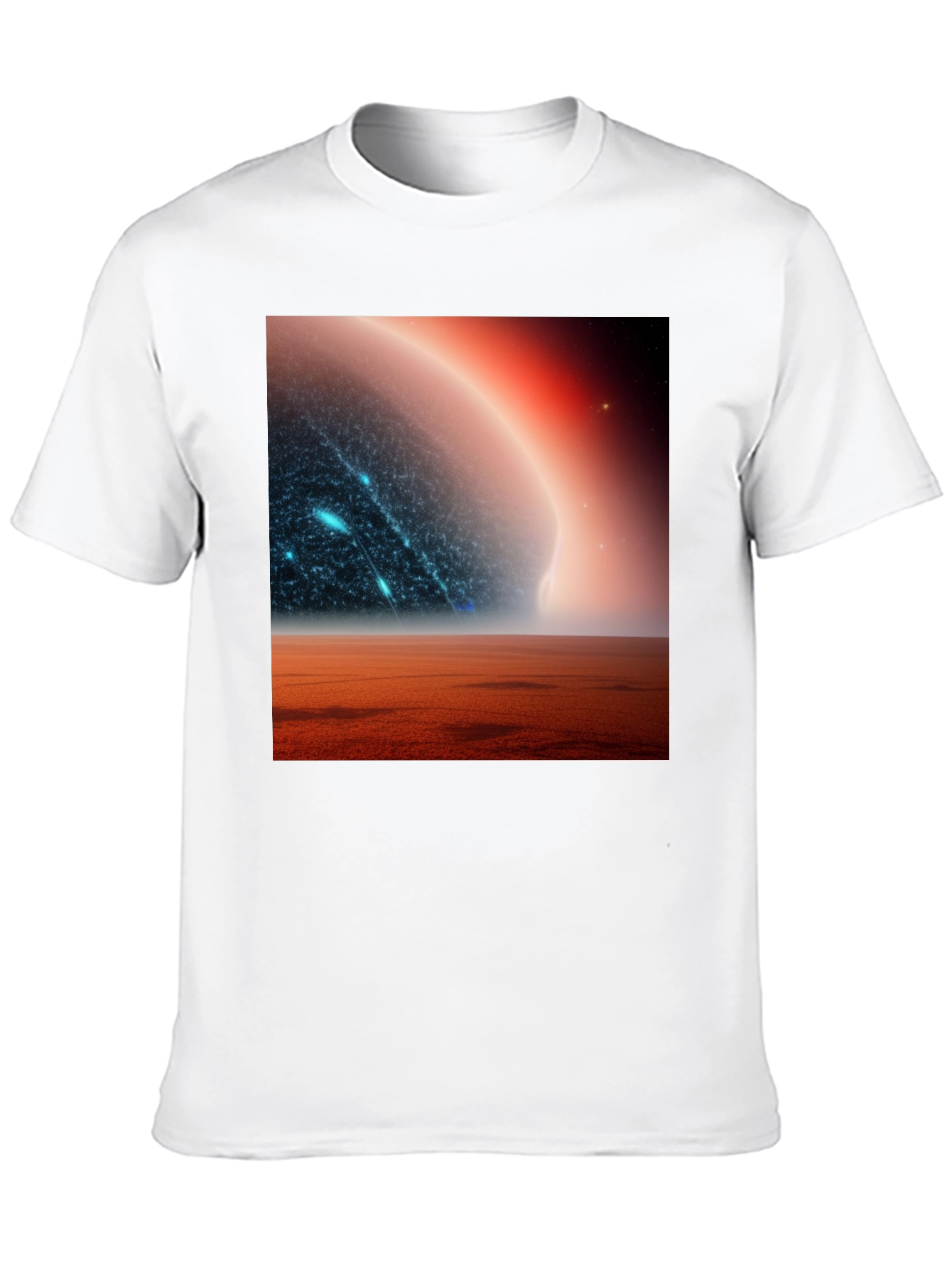 Black Sci-Fi Planetscape Black T-Shirt view 10