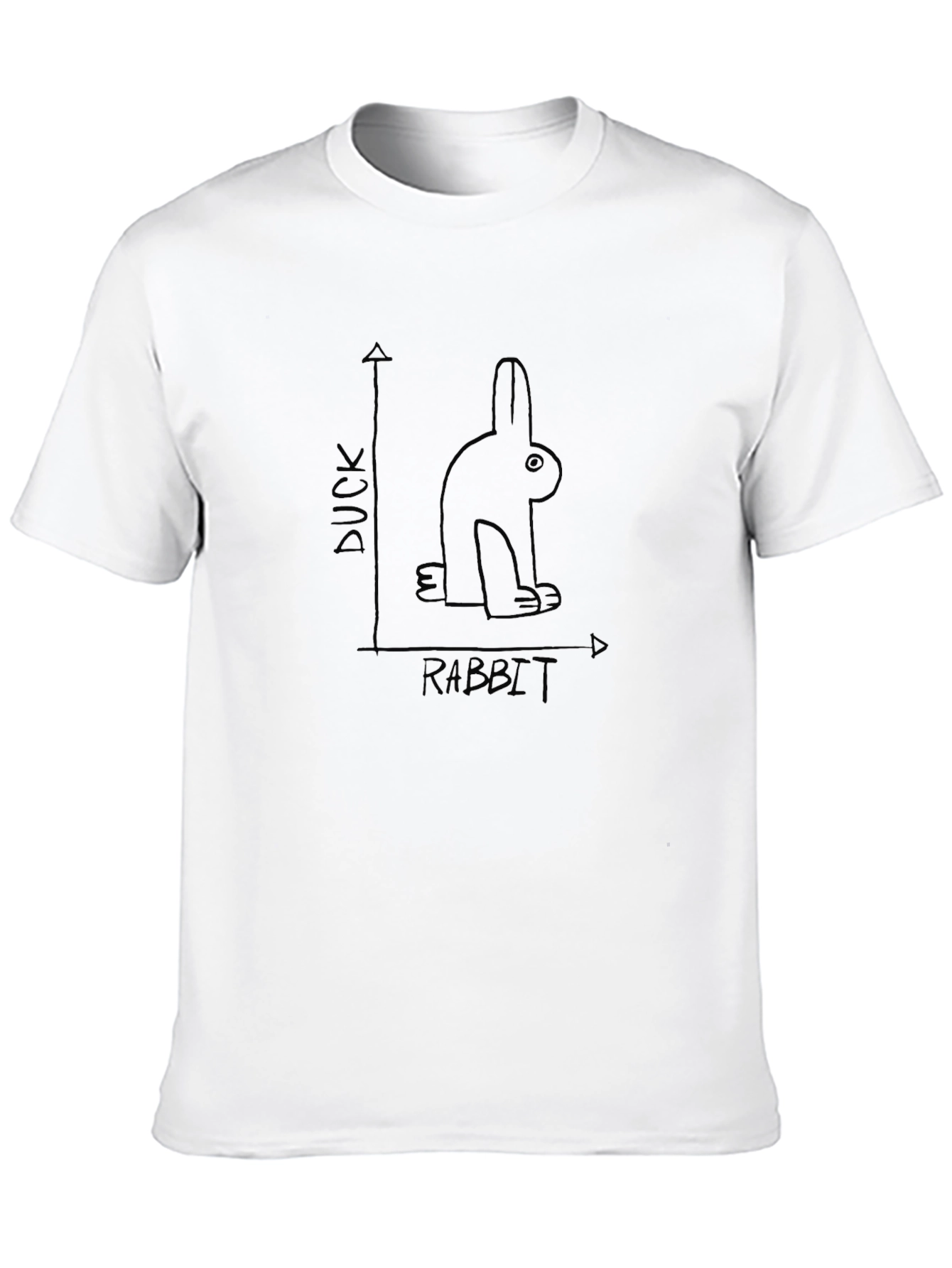 Black Duck or Rabbit T-Shirt - Optical Illusion Tee view 10