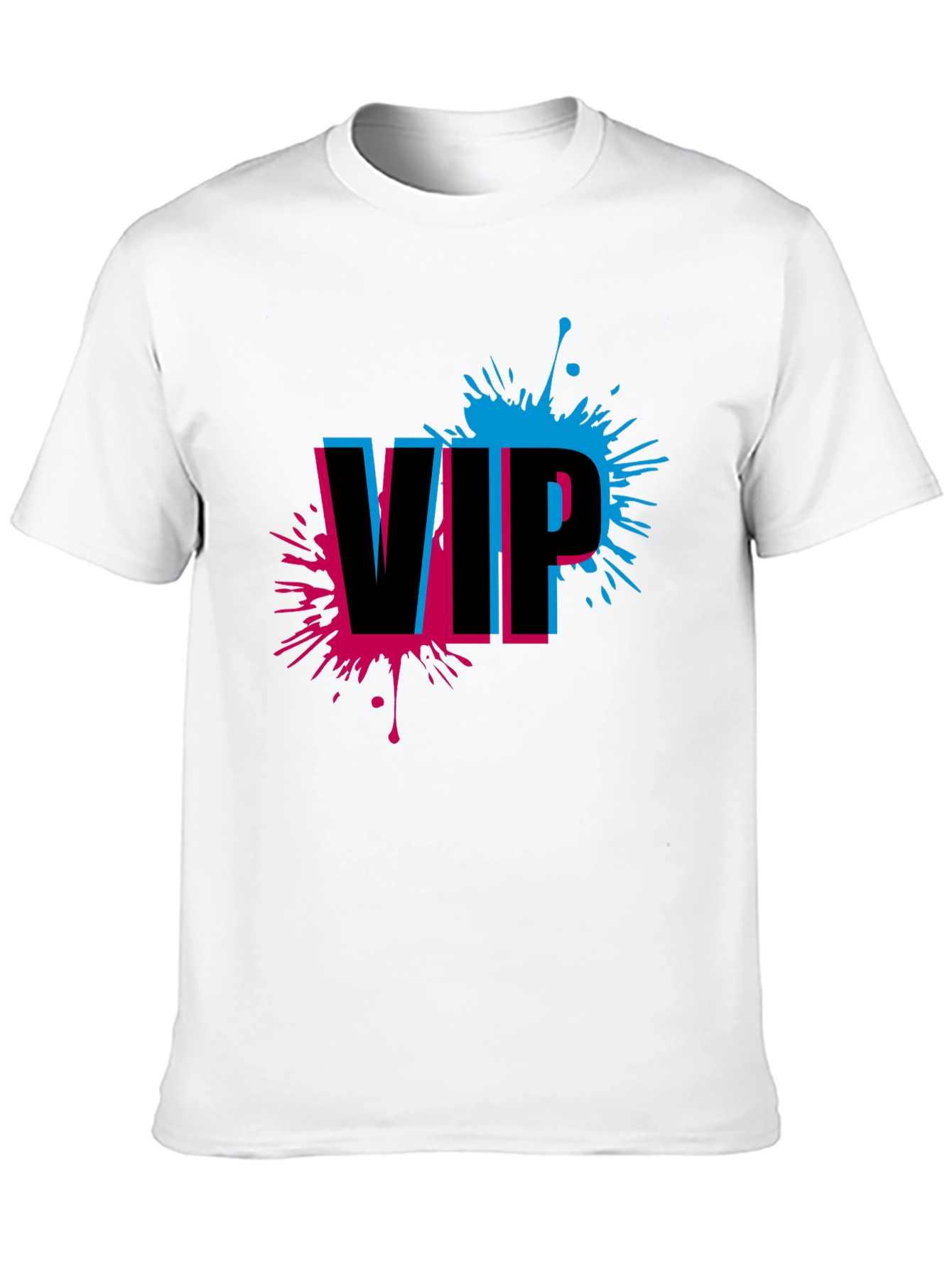 VIP Splatter Graphic Tee - Trendy Black T-Shirt - 10