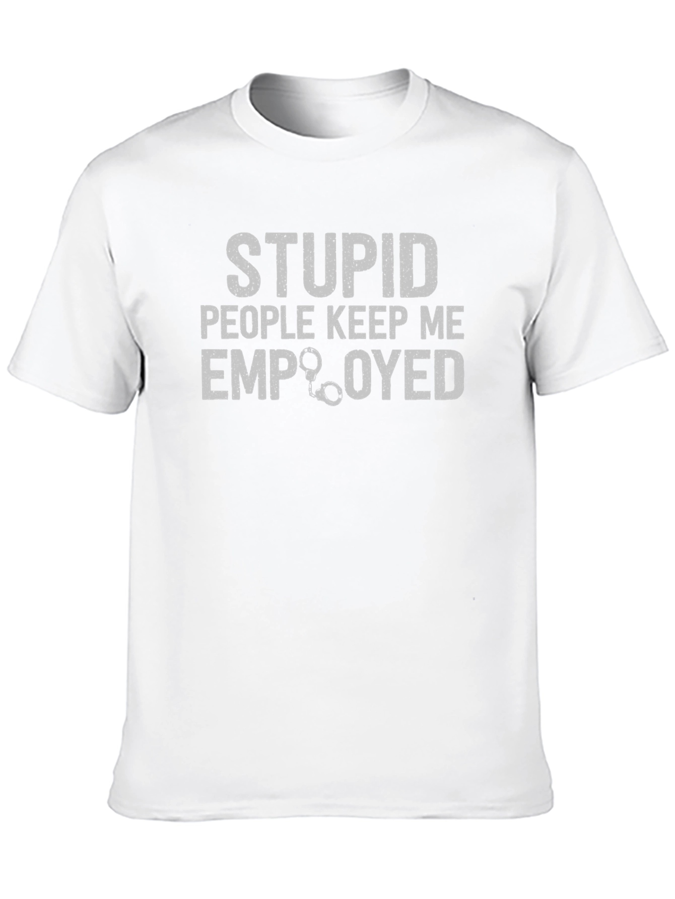 Black Funny 'Stupid People' Graphic Tee view 10
