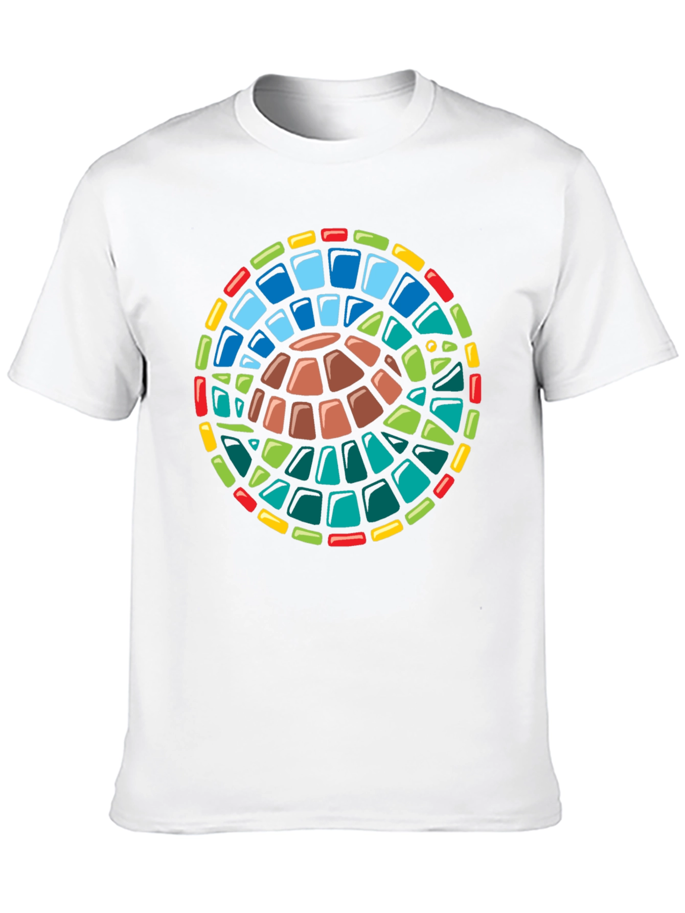 Black Turtle Stained Glass Style Graphic T-Shirt view 10