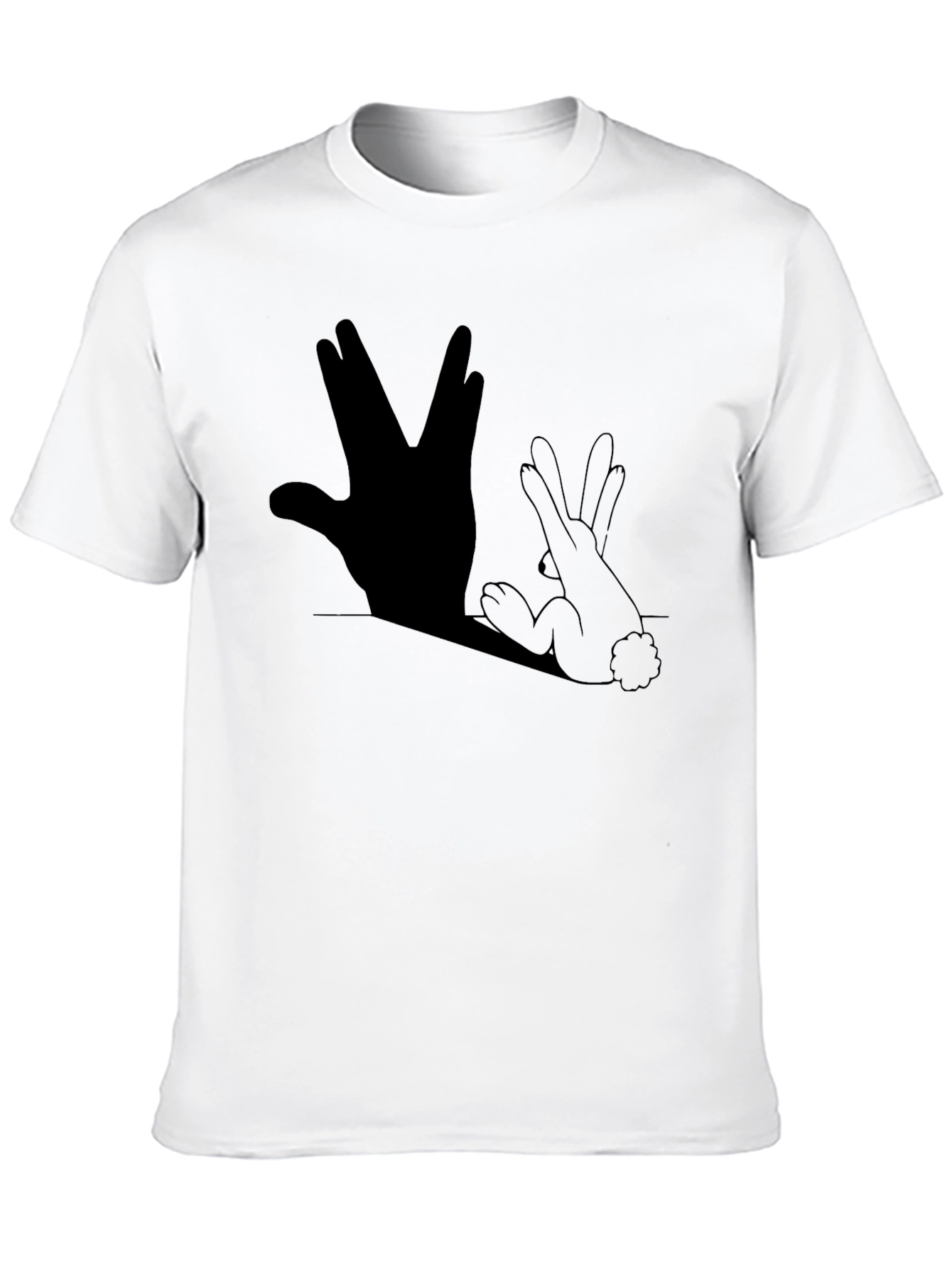 Black Vulcan Salute Rabbit Shadow T-Shirt view 10
