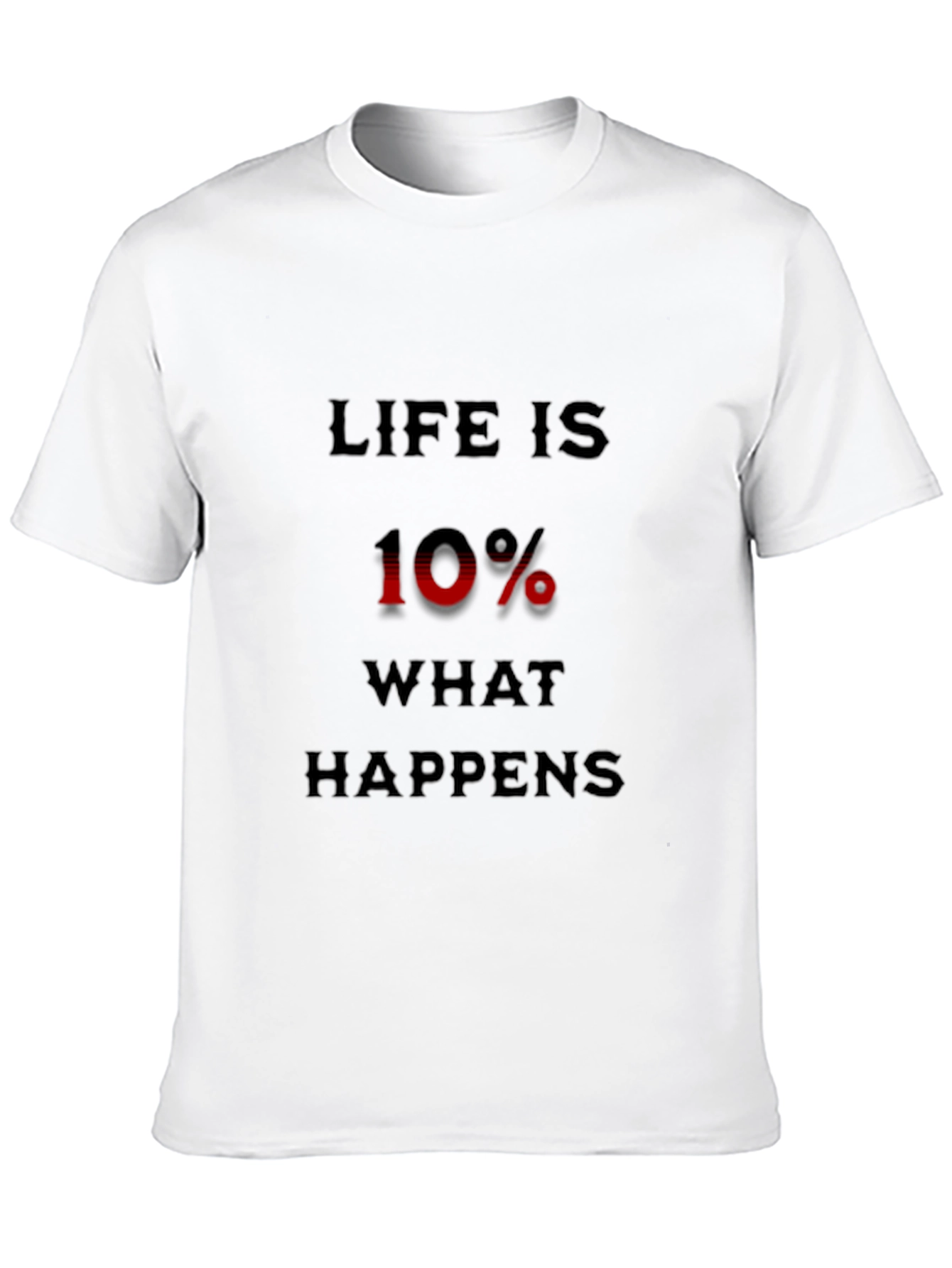 Black Life is 10% T-Shirt - Motivational Mens Tee view 10