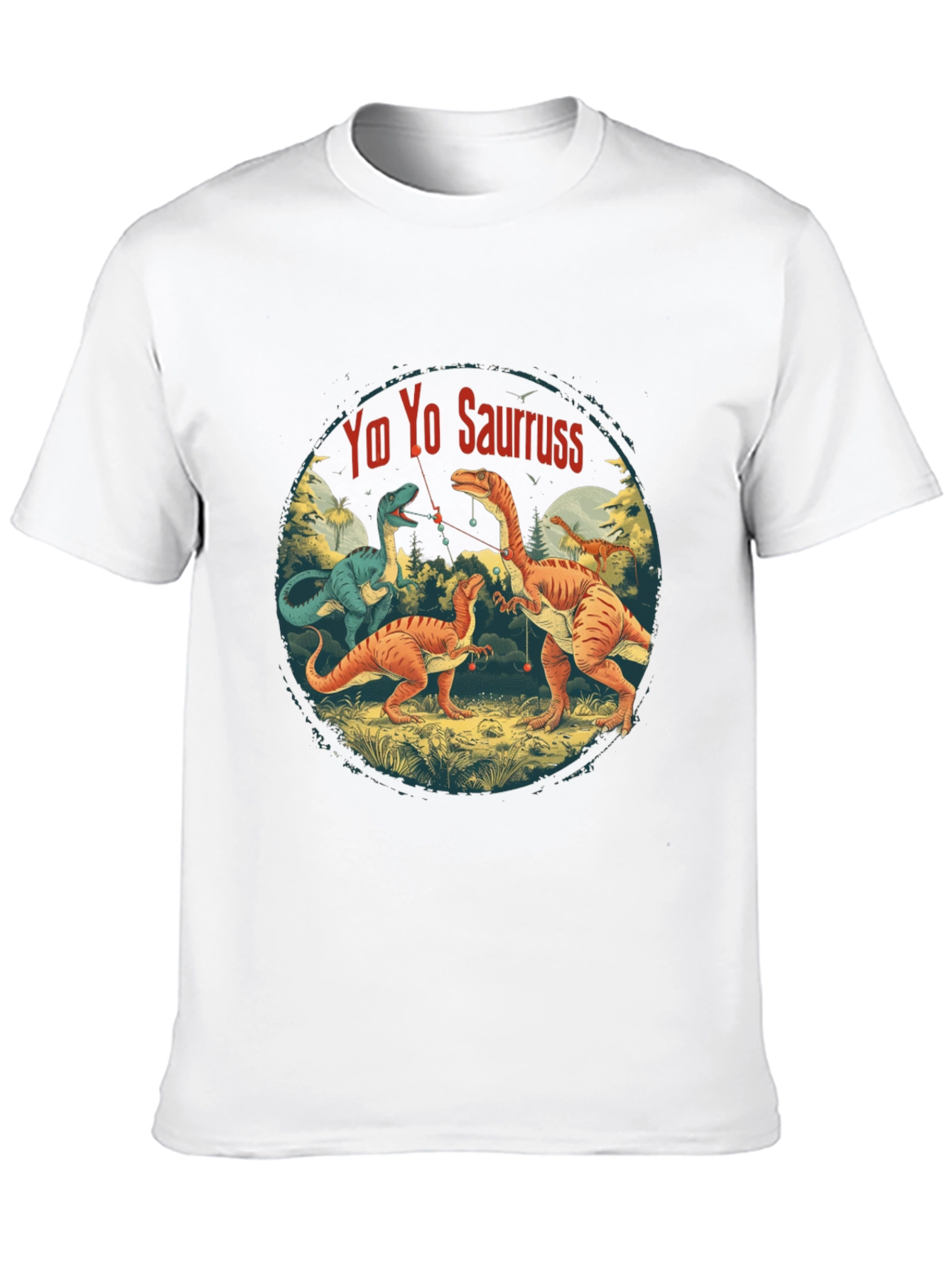 Black Yo Yo Sauruss T-Shirt - Dinosaur Fishing Fun! view 10