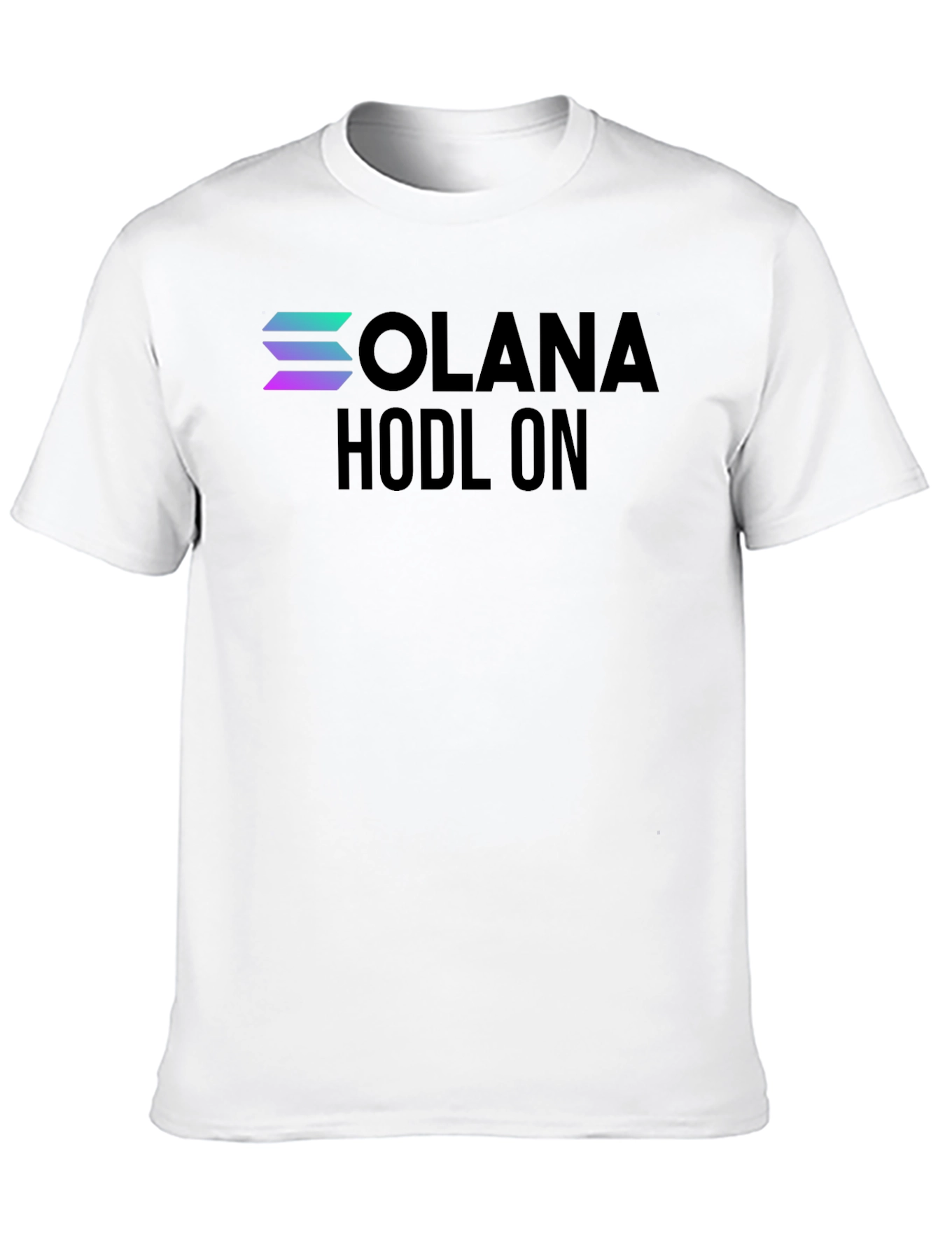Black Solana Hodl On Black T-Shirt Crypto Investor Tee view 10