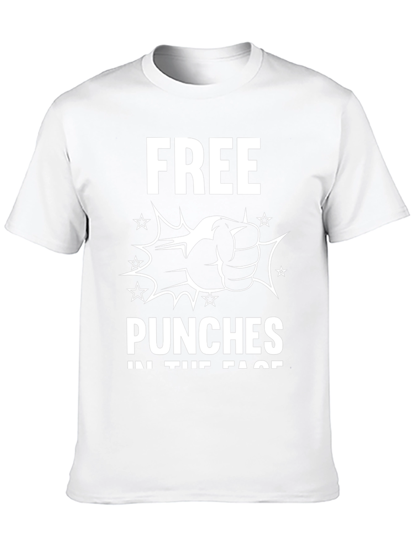 Black Free Punches Graphic Tee - Unisex Black T-Shirt view 10