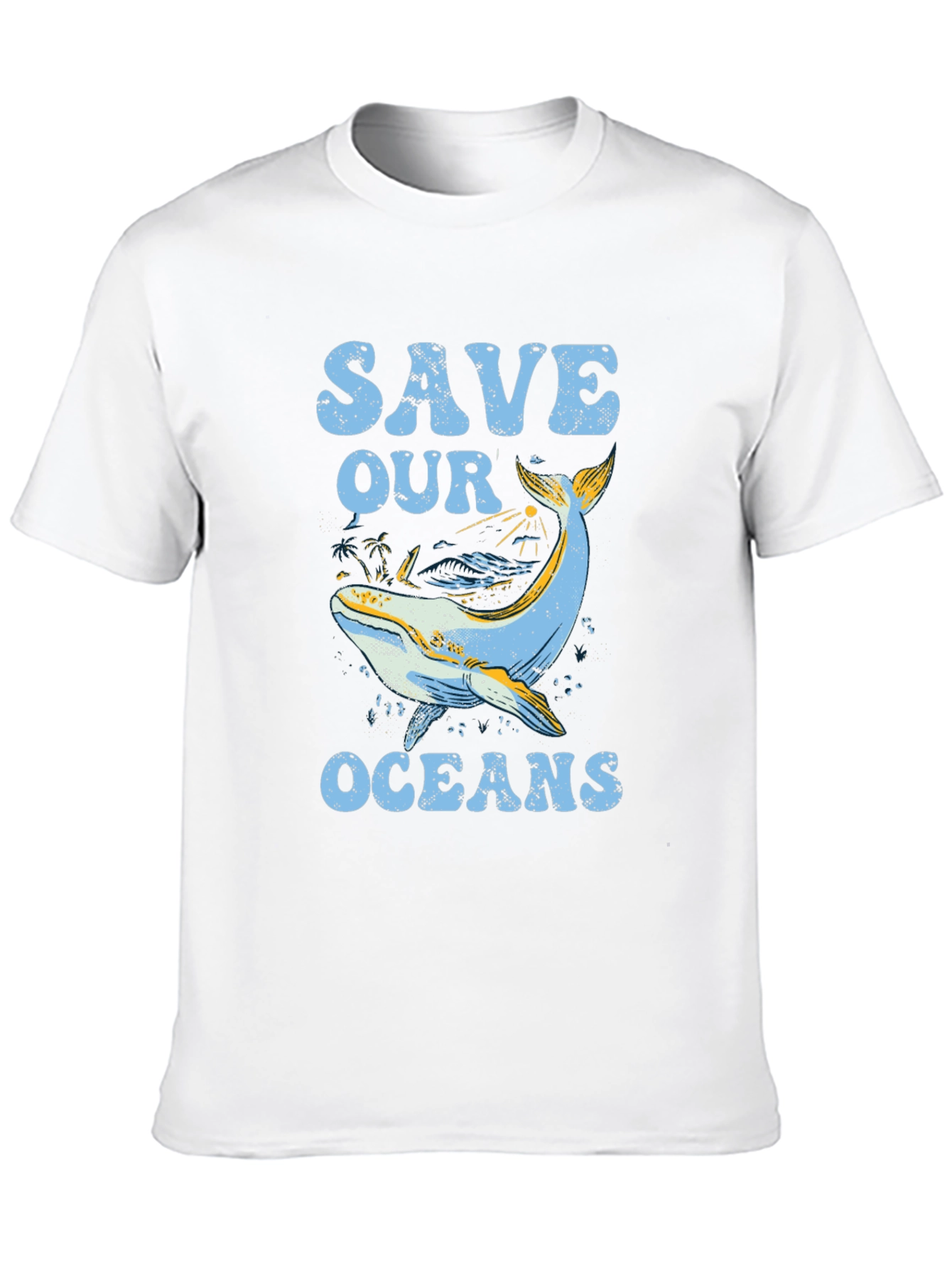 Black Save Our Oceans Graphic Tee - Black Cotton T-Shirt view 10